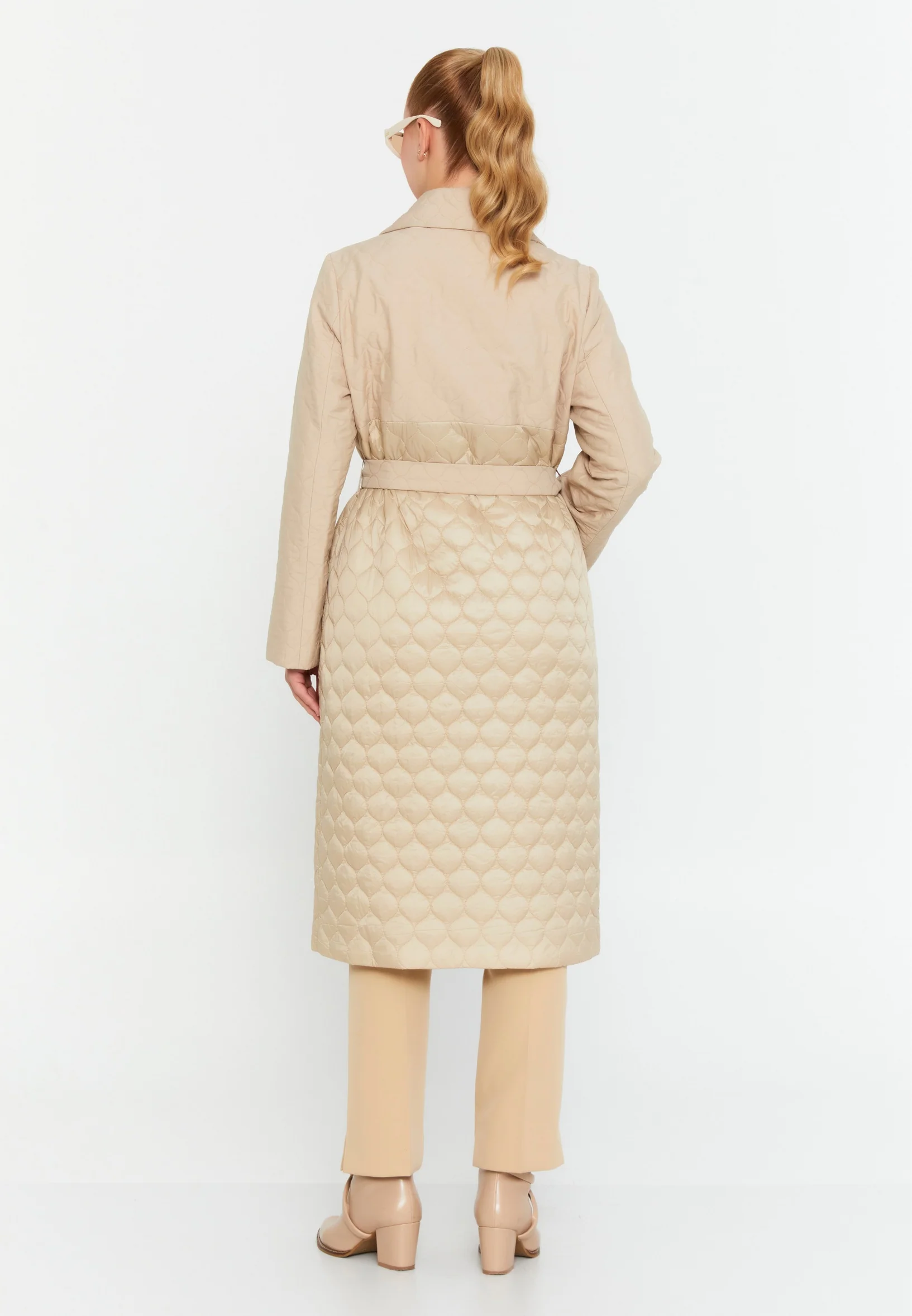 Polyester Solid Color Plus Size Coat cln2412 - Image 3