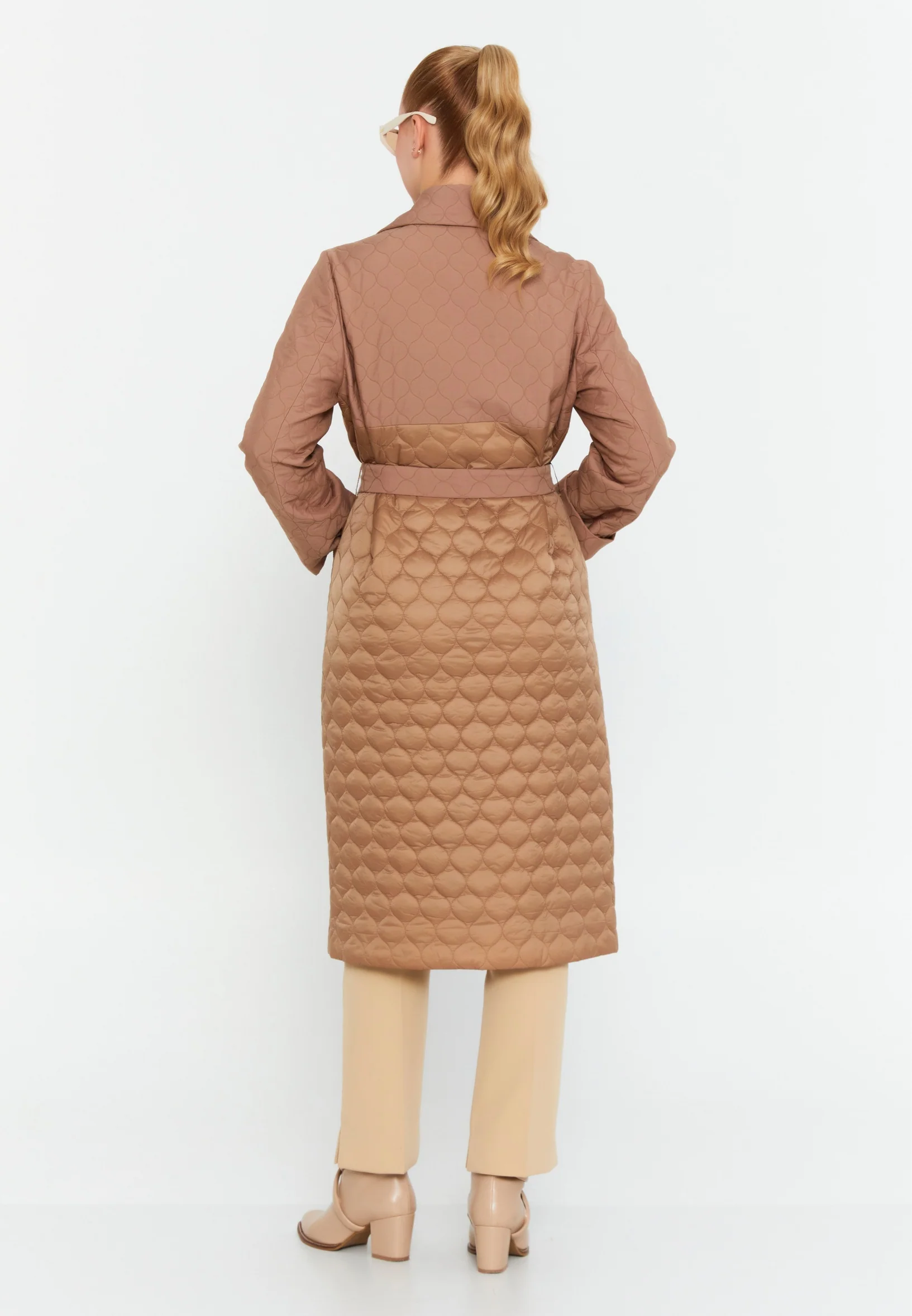 Polyester Solid Color Plus Size Coat cln2412 - Image 7