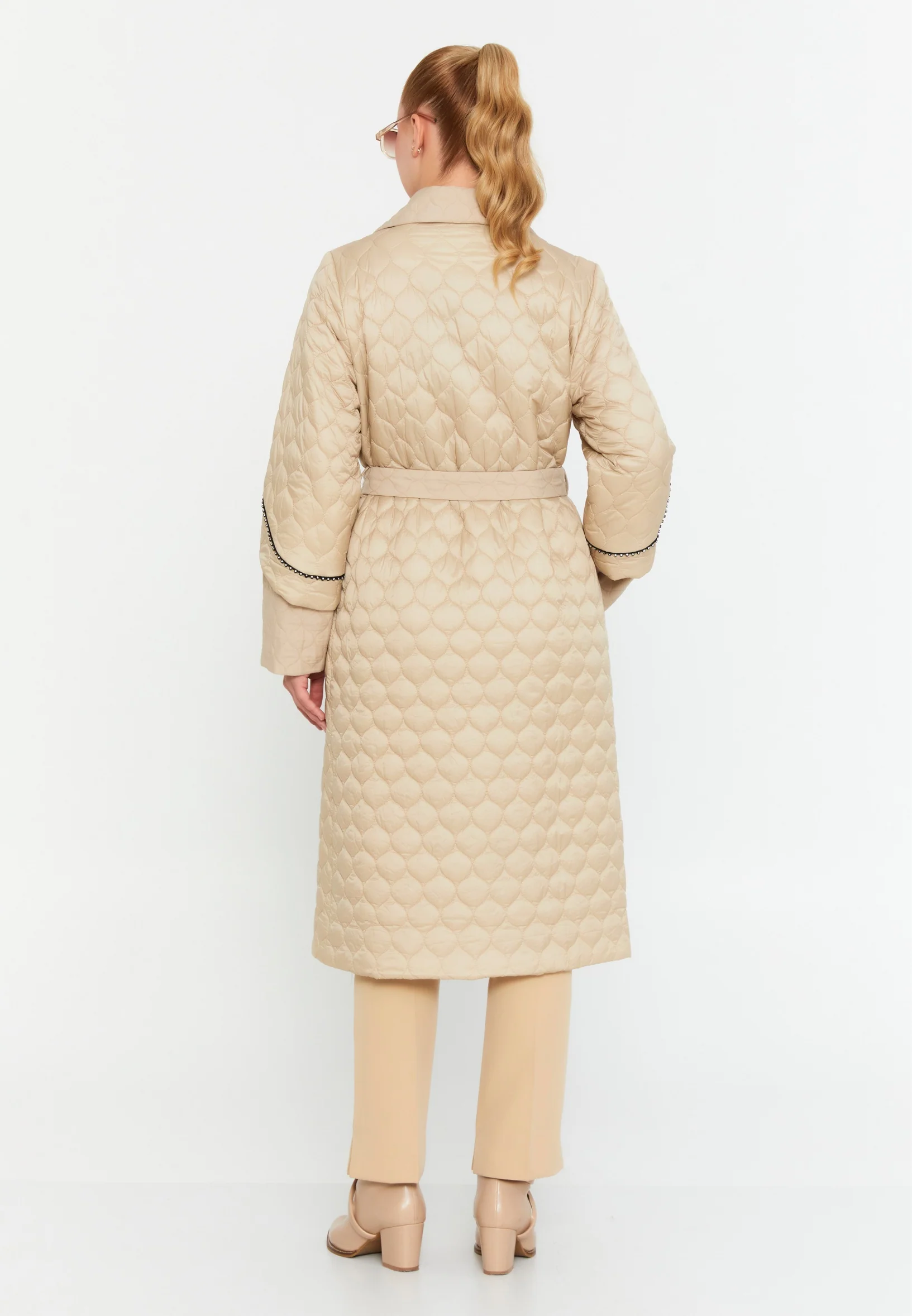 Polyester Solid Color Plus Size Coat cln2413 - Image 3