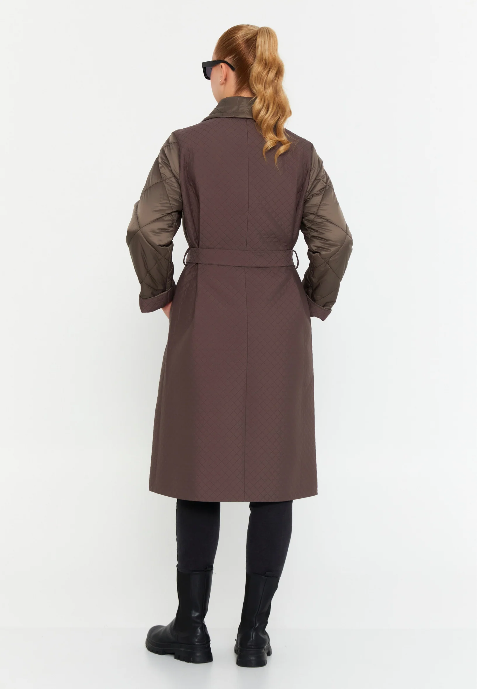 Polyester Solid Color Plus Size Coat cln2427 - Image 3