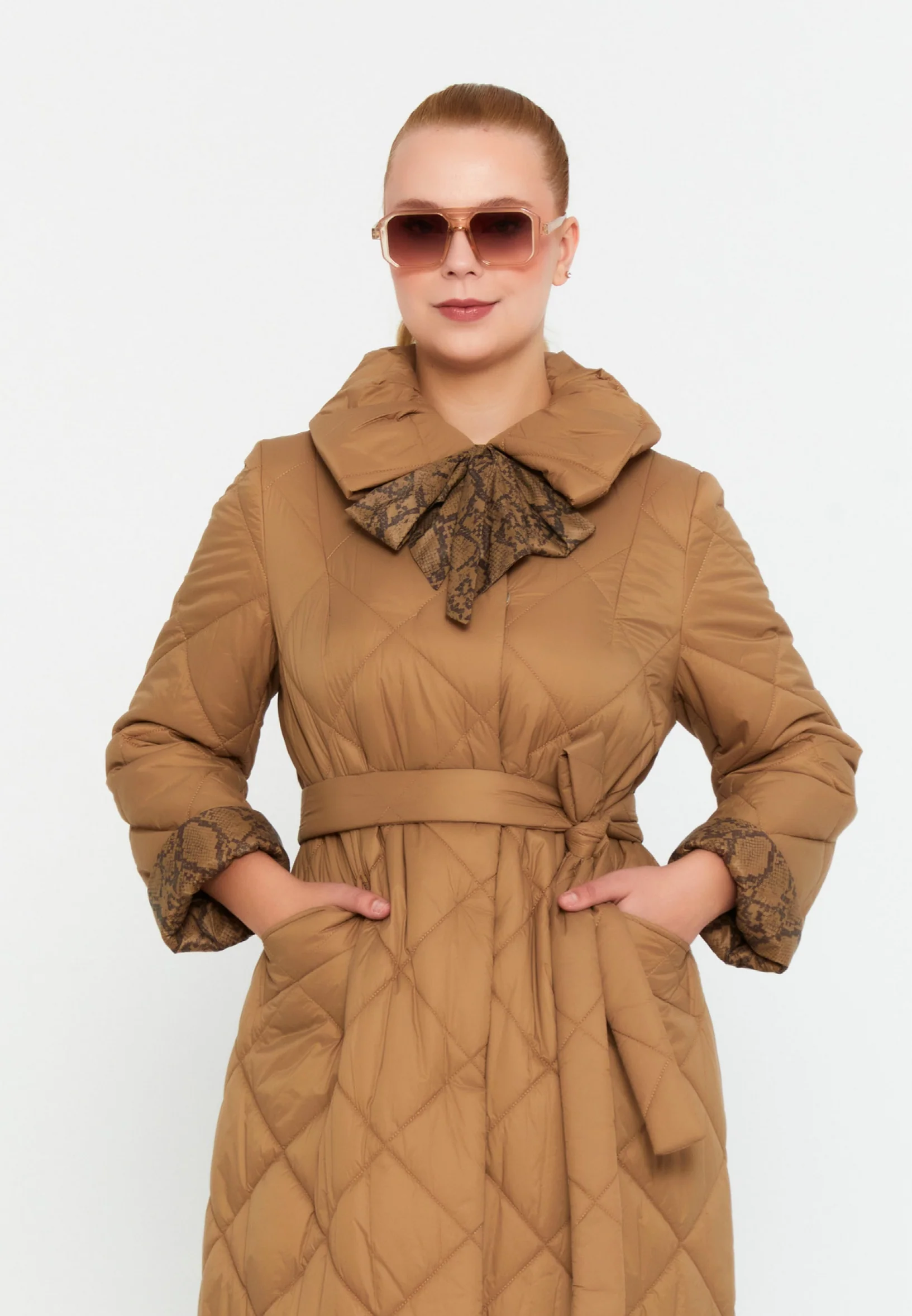 Polyester Solid Color Plus Size Coat cln2437