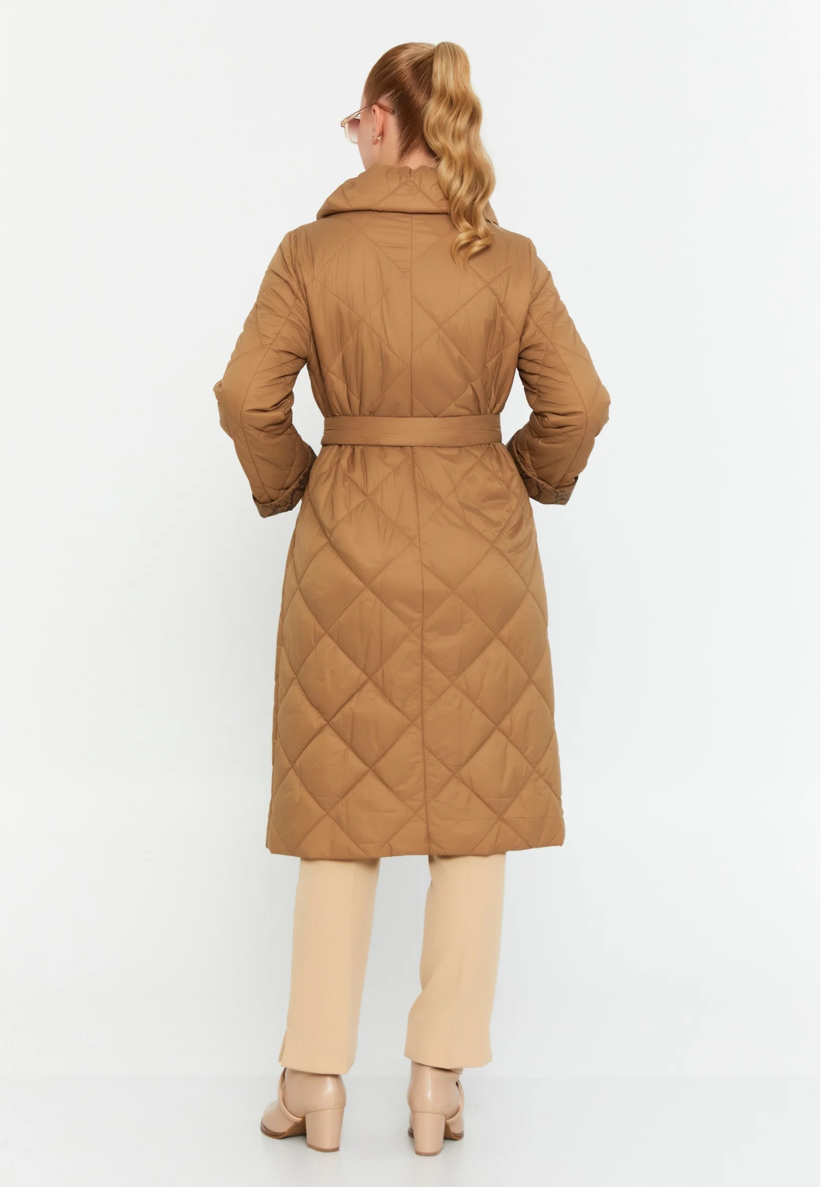 Polyester Solid Color Plus Size Coat cln2437 - Image 3