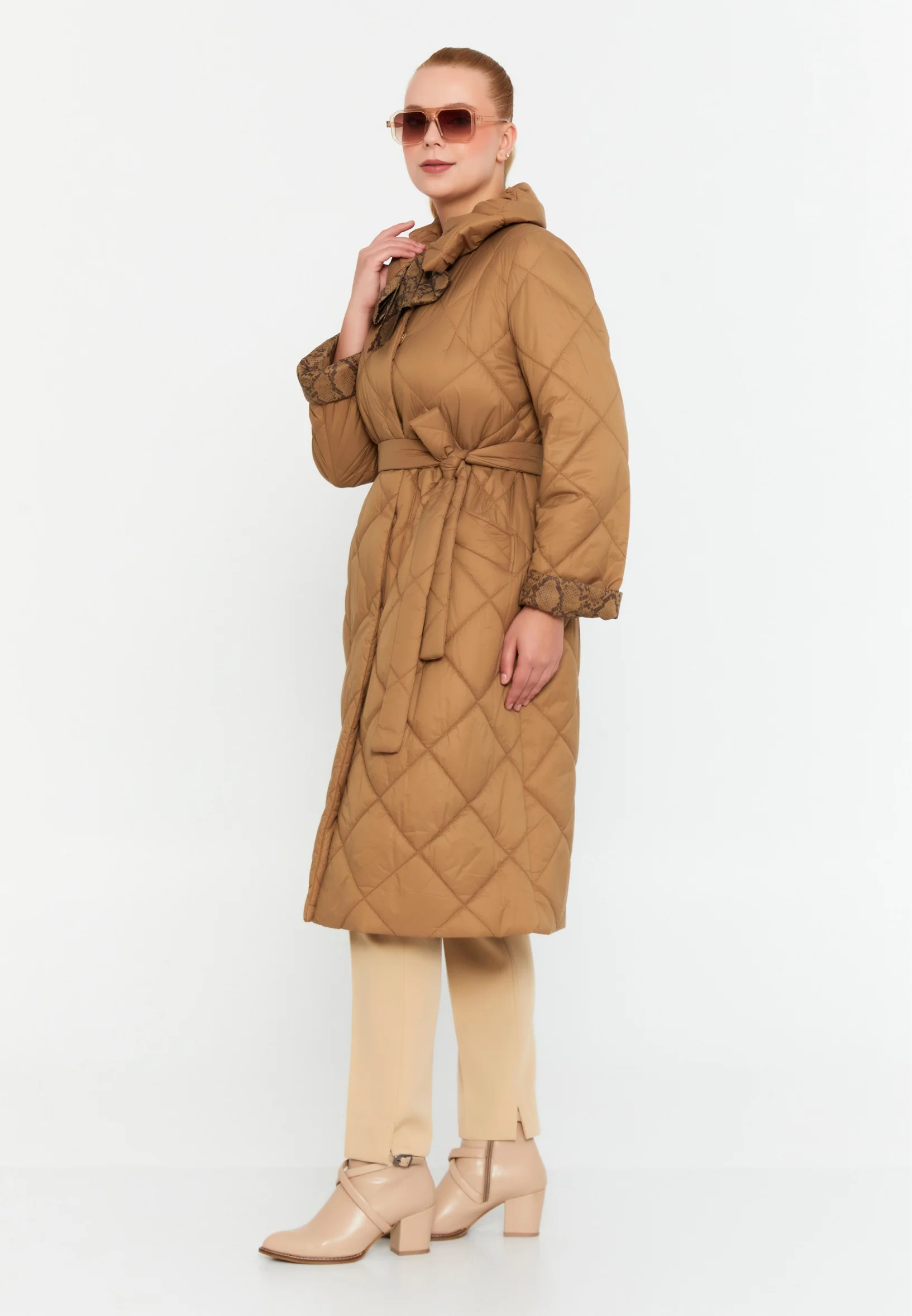 Polyester Solid Color Plus Size Coat cln2437 - Image 4