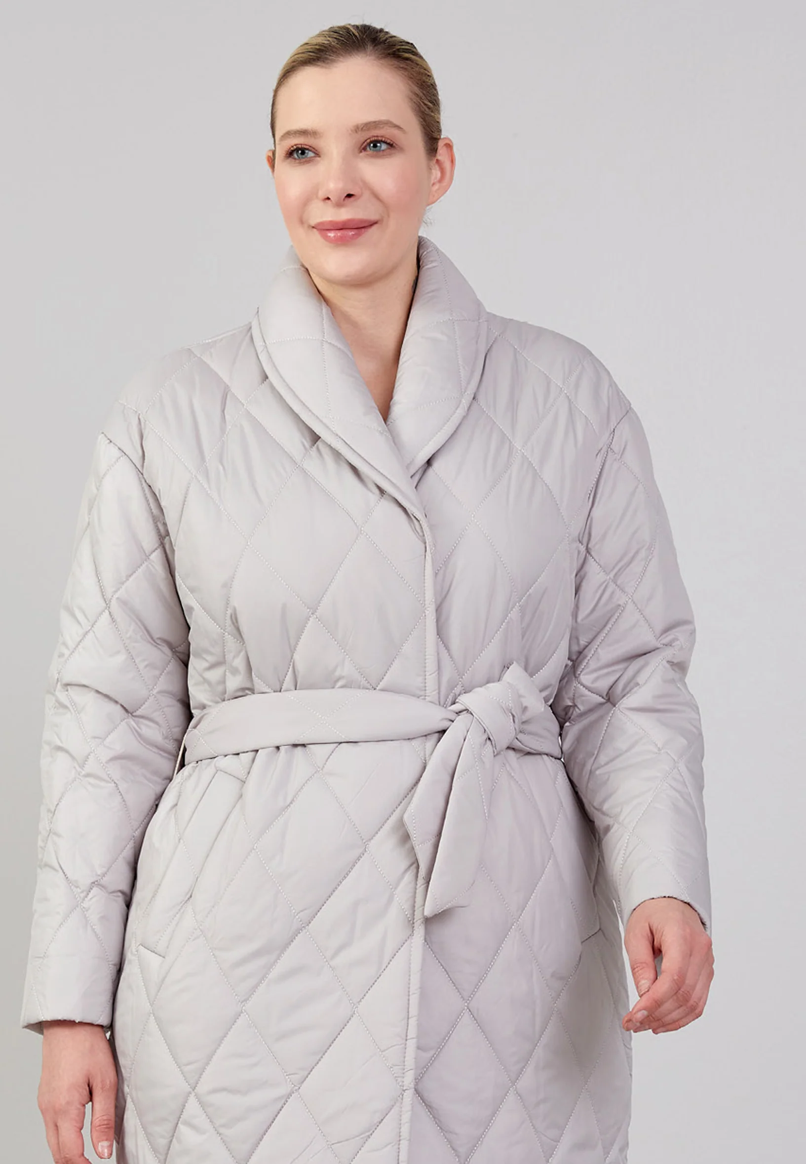 Polyester Solid Color Plus Size Coat mml0384-b - Image 12