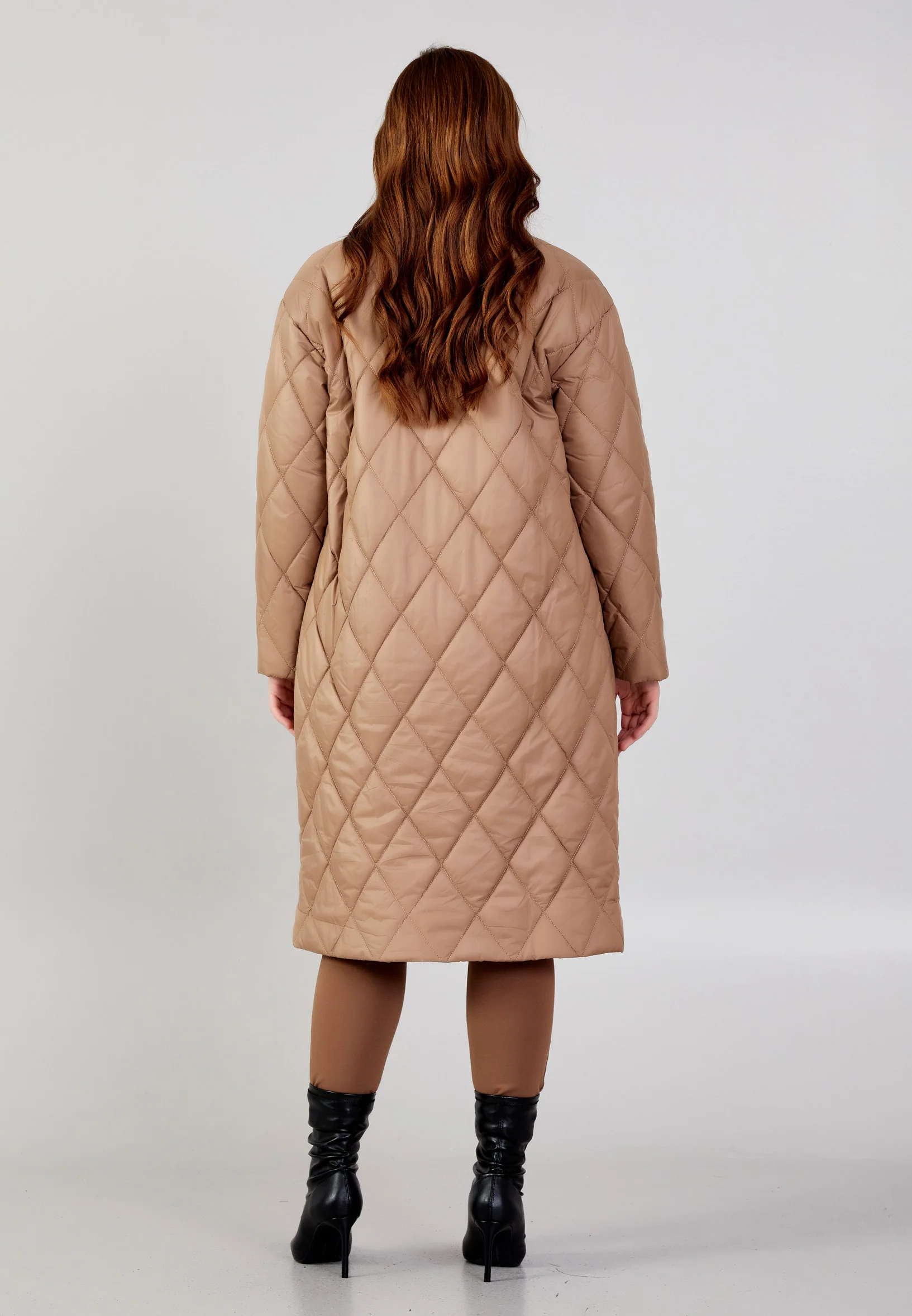 Polyester Solid Color Plus Size Coat mml0384-b - Image 6
