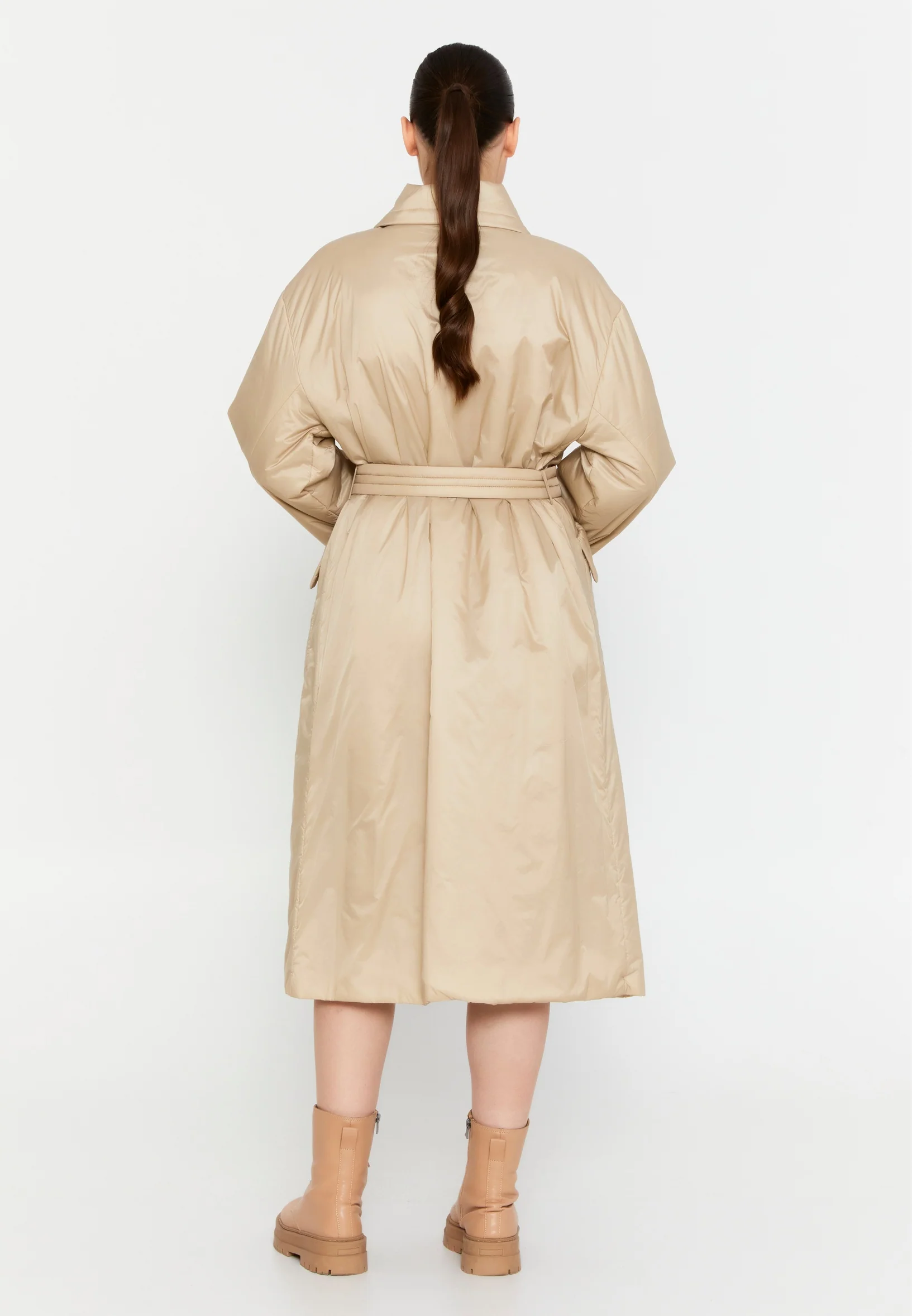 Polyester Solid Color Plus Size Coat mml0457-b - Image 2