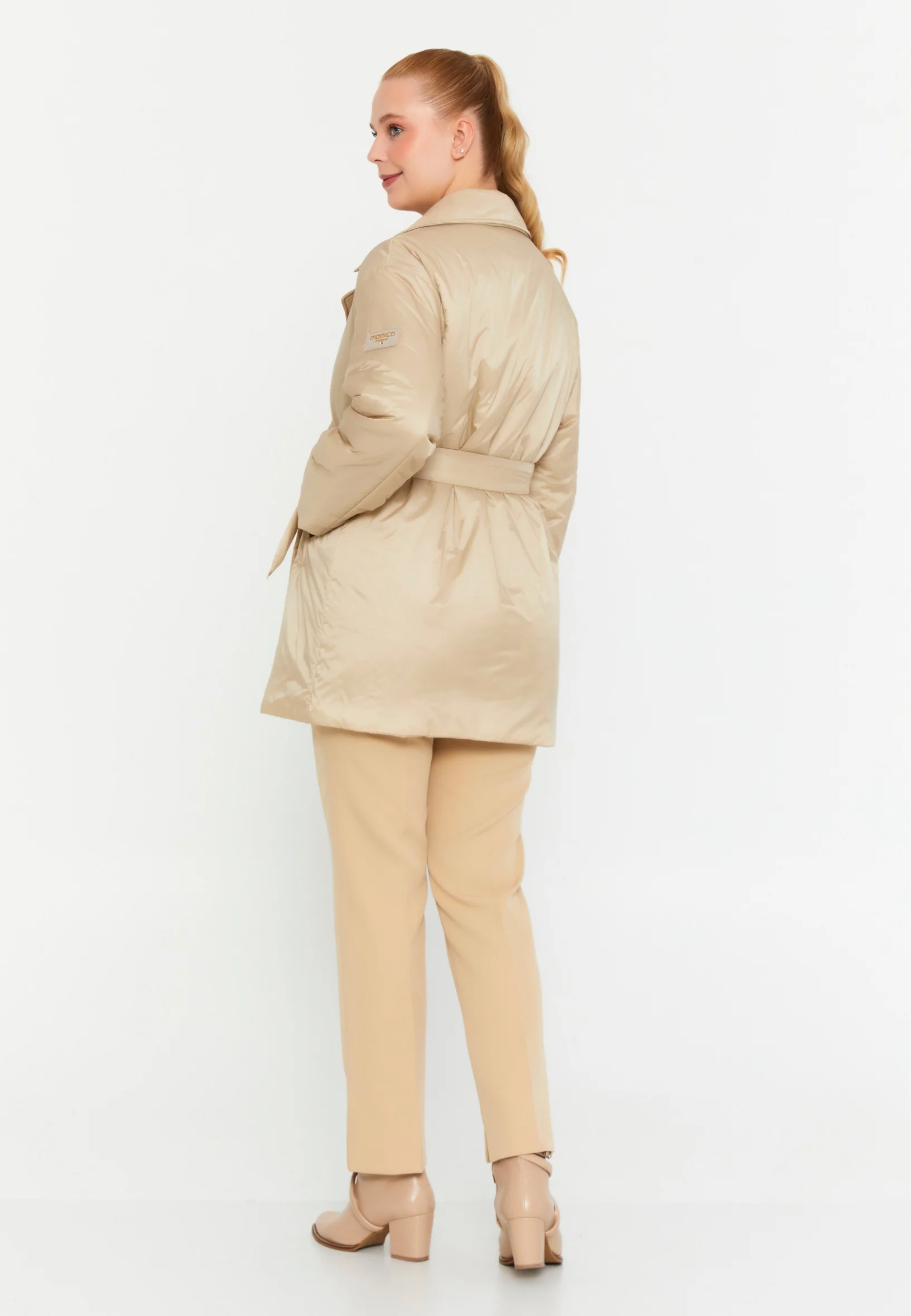 Polyester Solid Color Plus Size Coat mml0459-b - Image 3