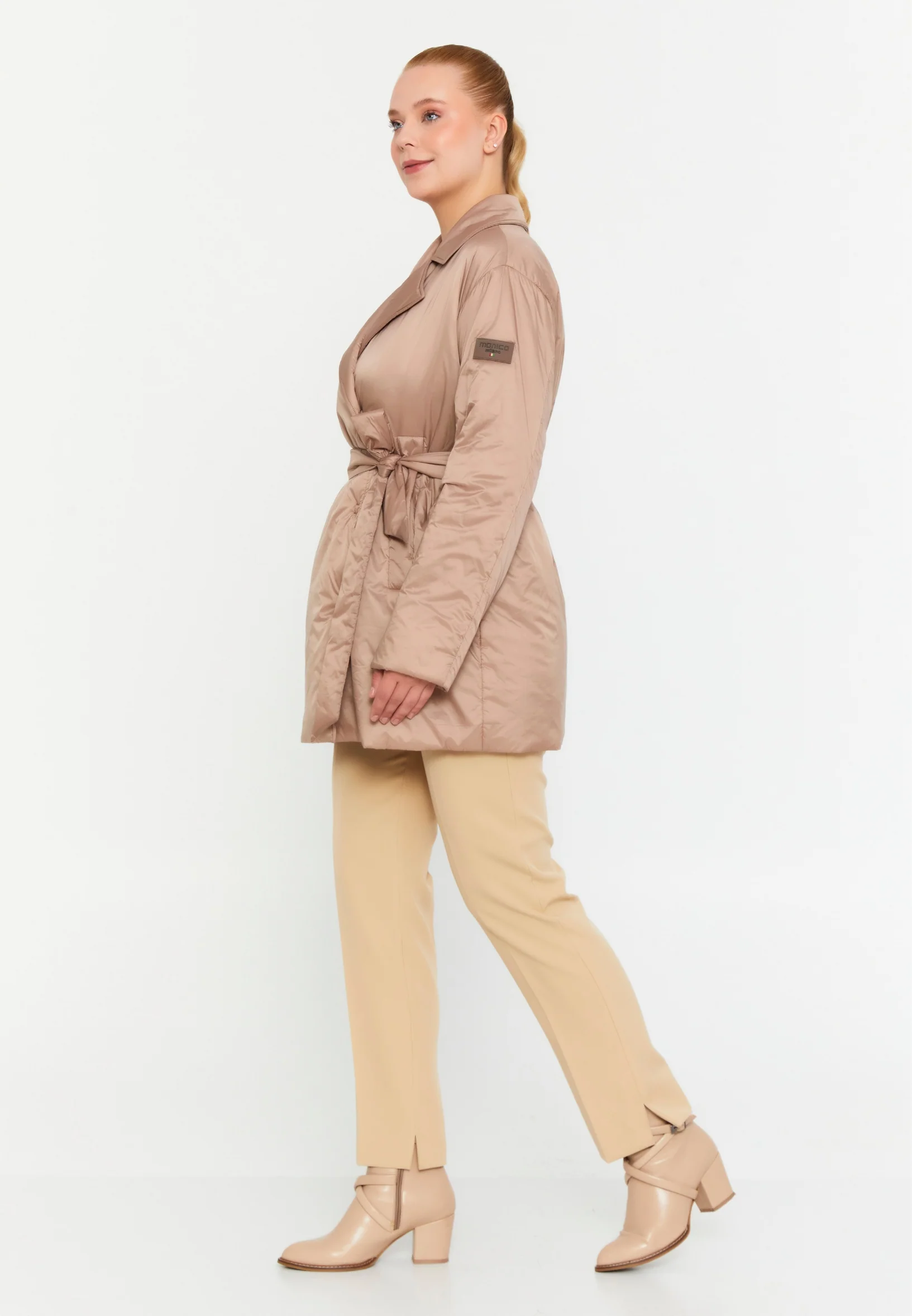 Polyester Solid Color Plus Size Coat mml0459-b - Image 8
