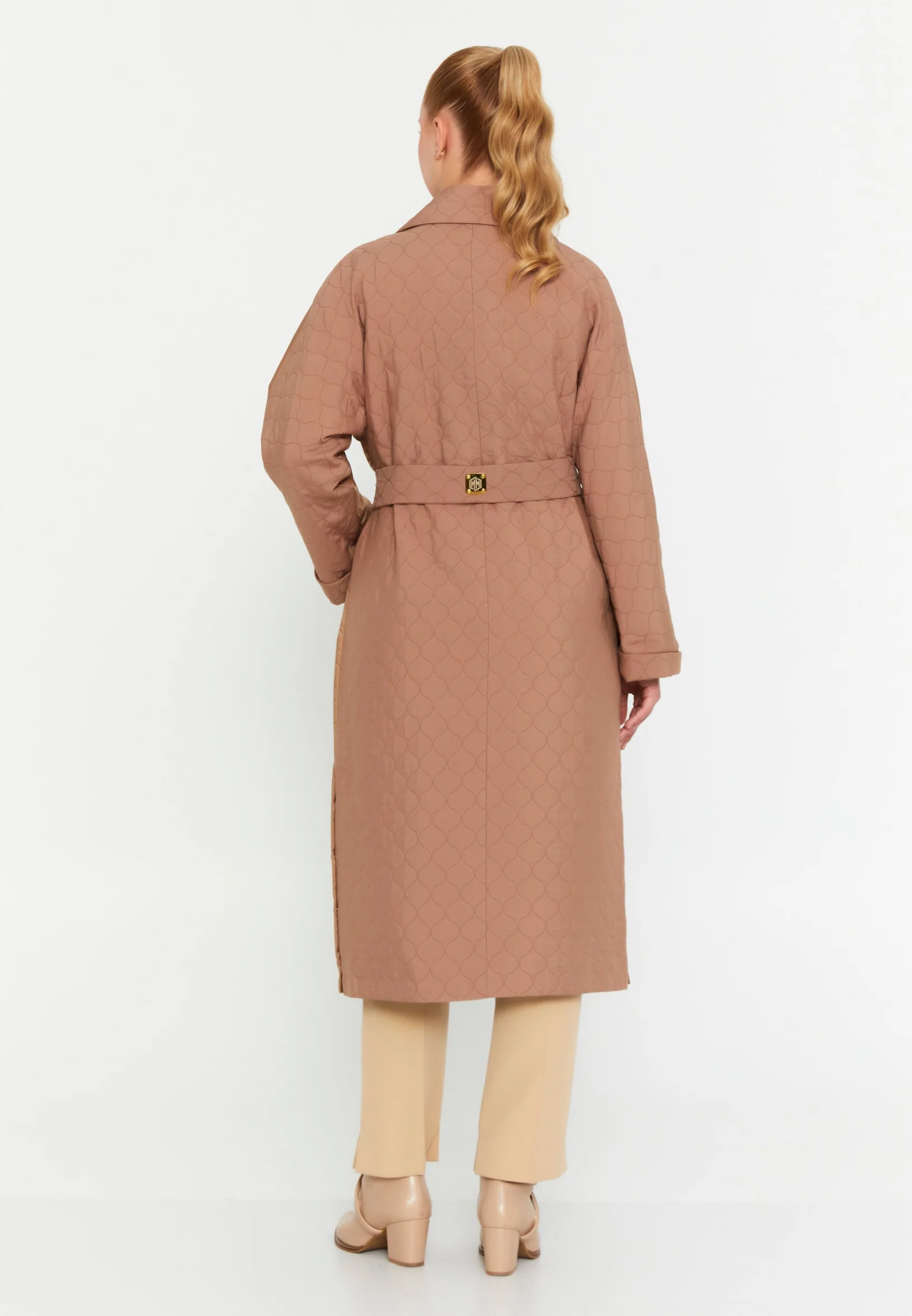 Polyester Solid Color Plus Size Coat mml0477 - Image 3