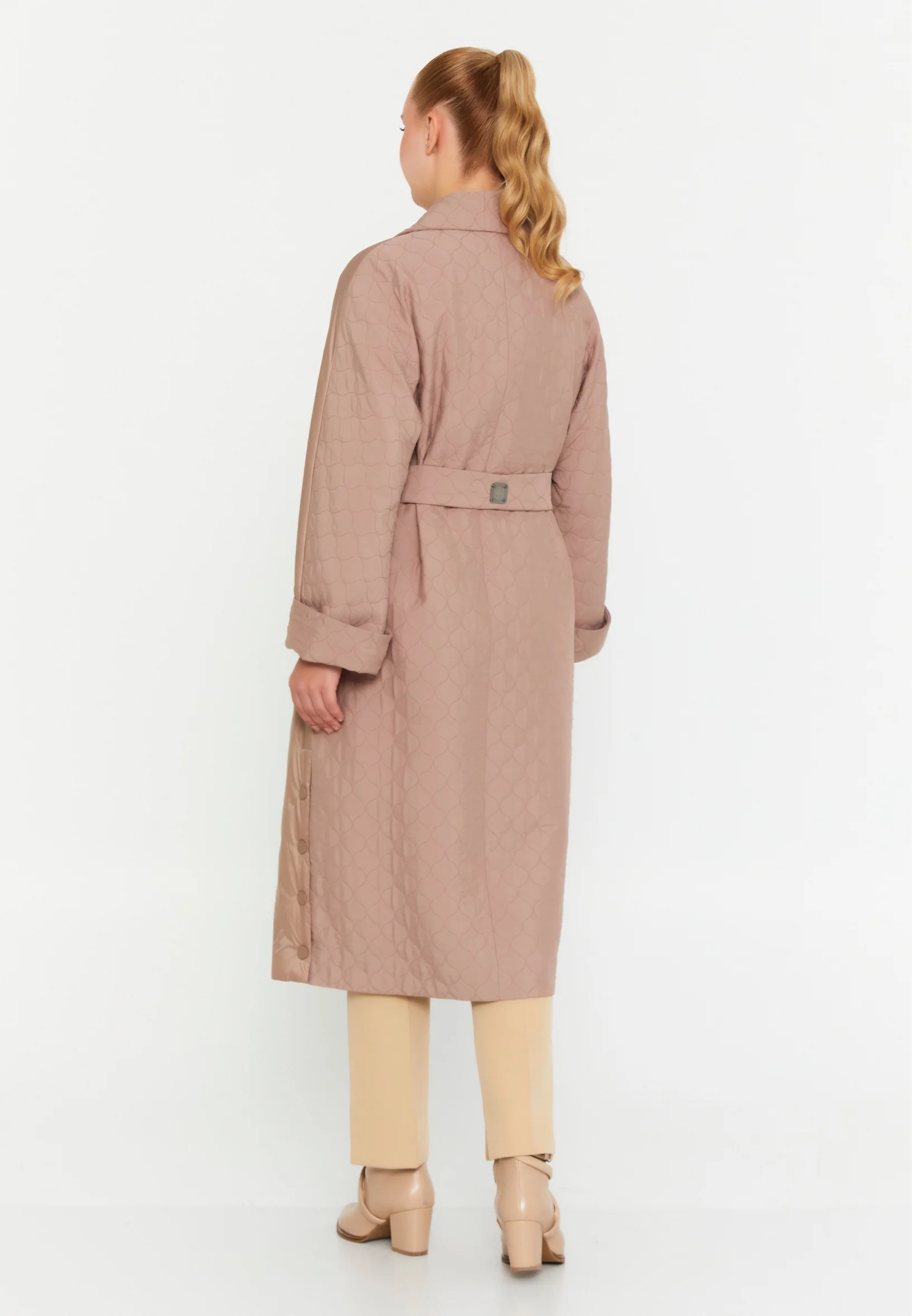 Polyester Solid Color Plus Size Coat mml0477 - Image 7