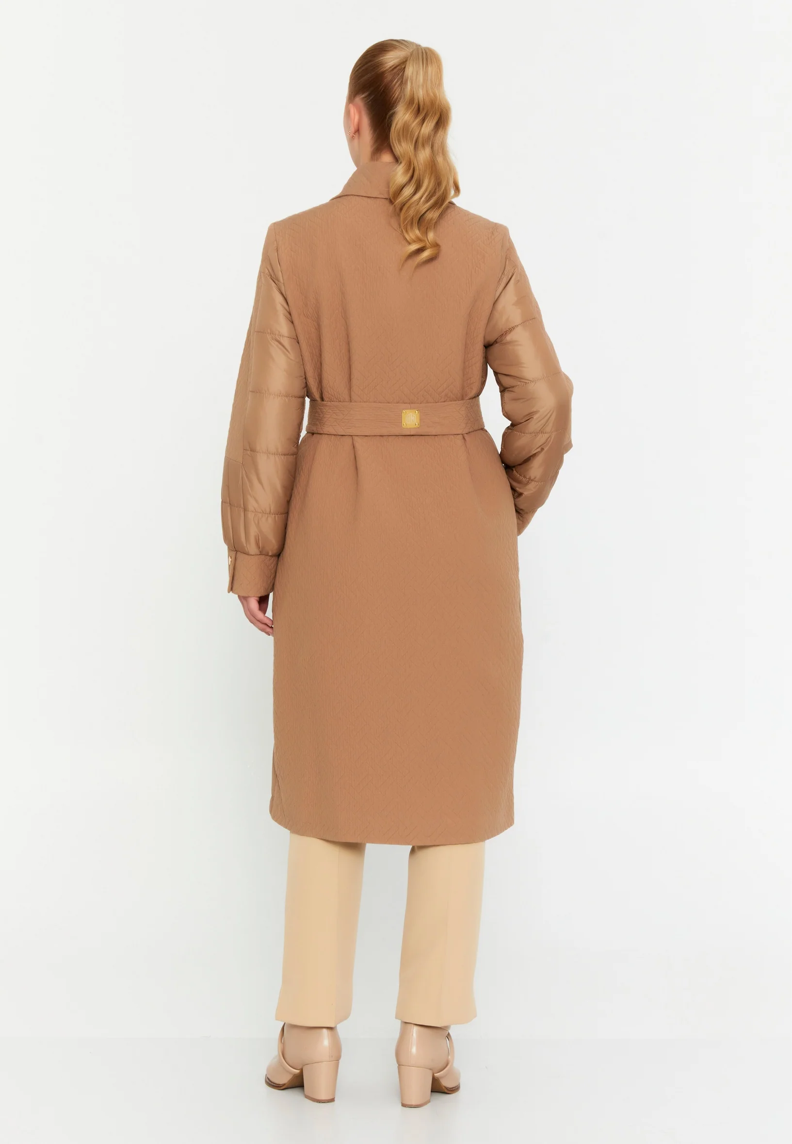 Polyester Solid Color Plus Size Coat mml0568 - Image 3