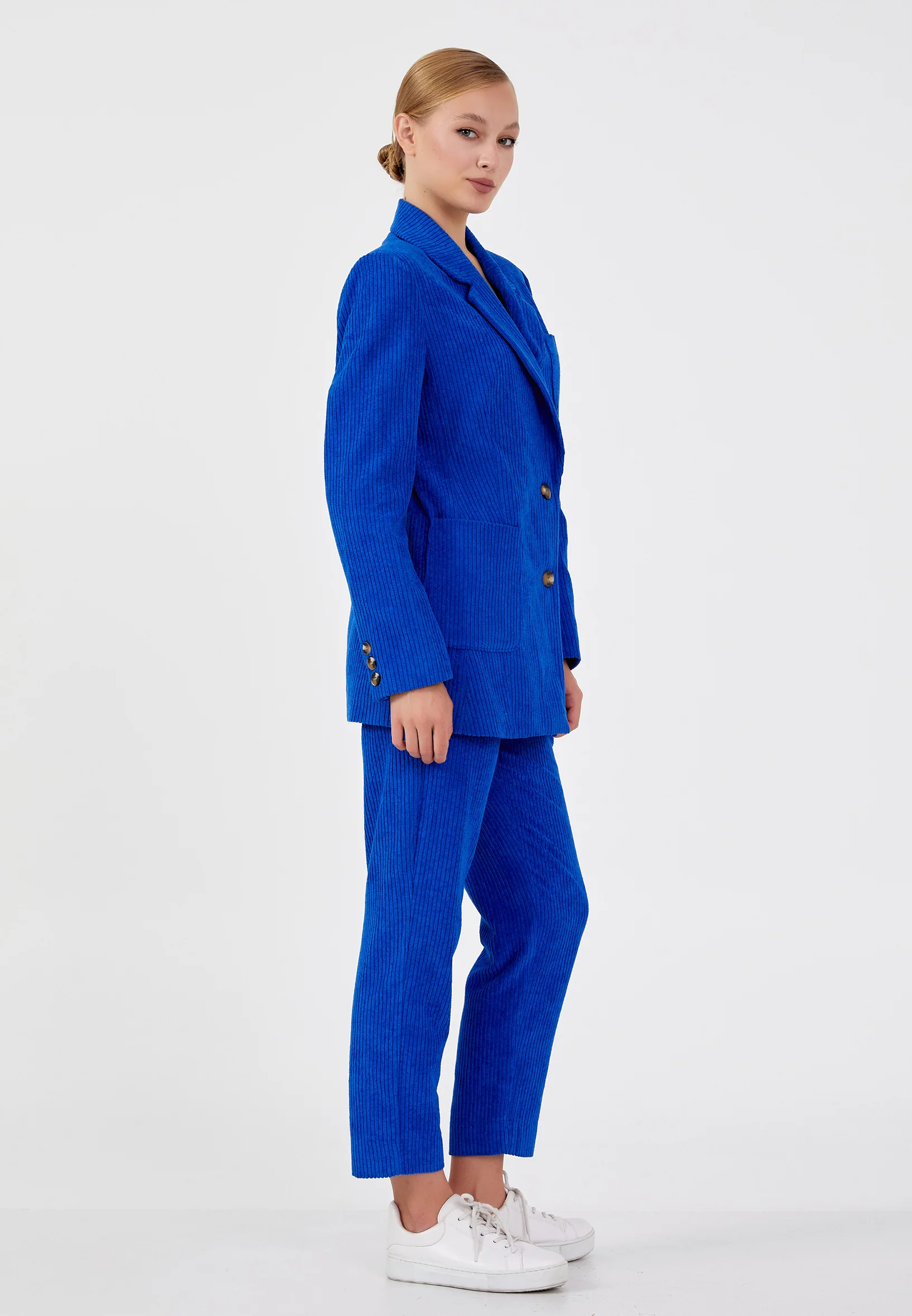 Polyester Solid Color Regular Coat ber23k1124 - Image 12