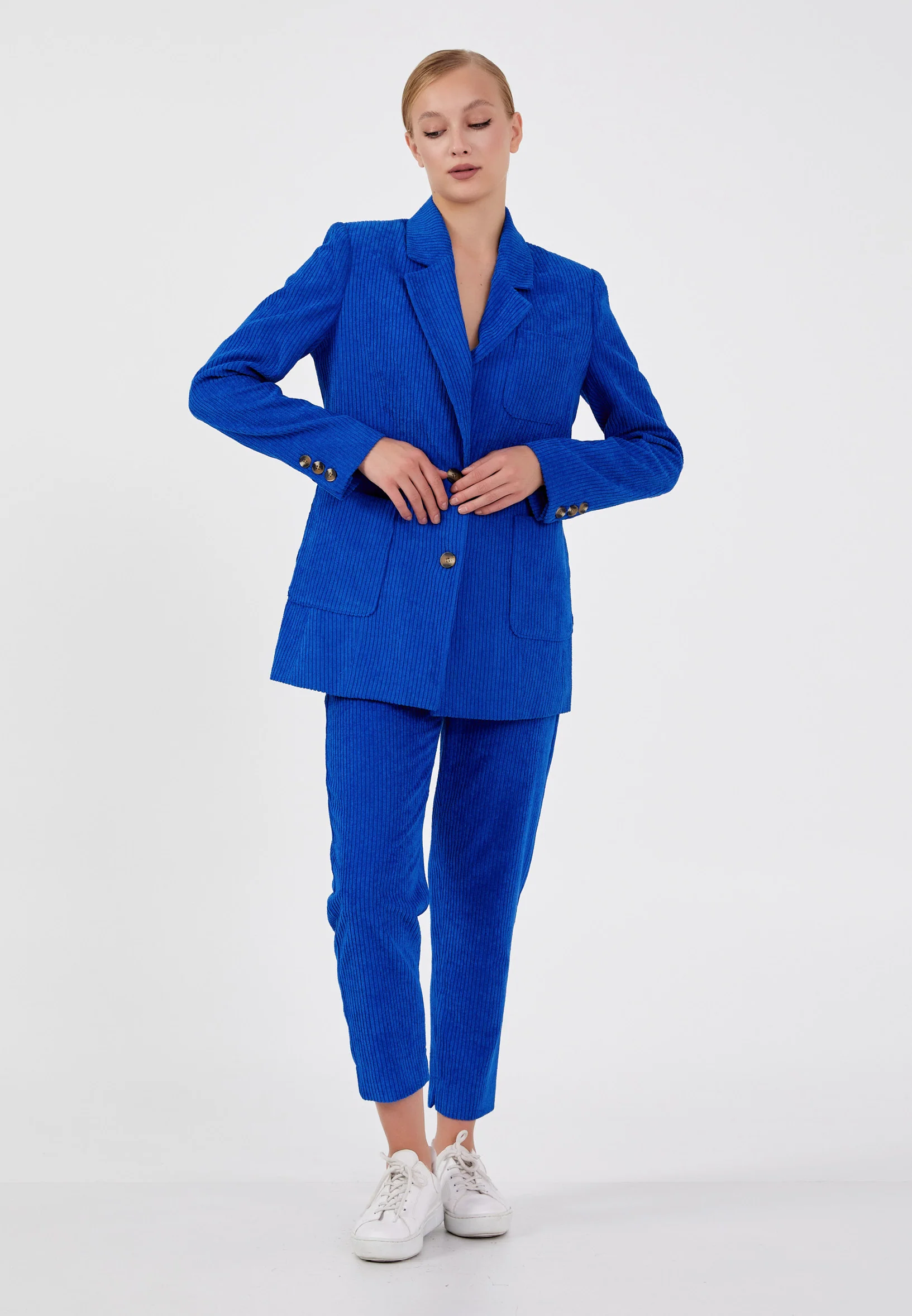 Polyester Solid Color Regular Coat ber23k1124 - Image 13