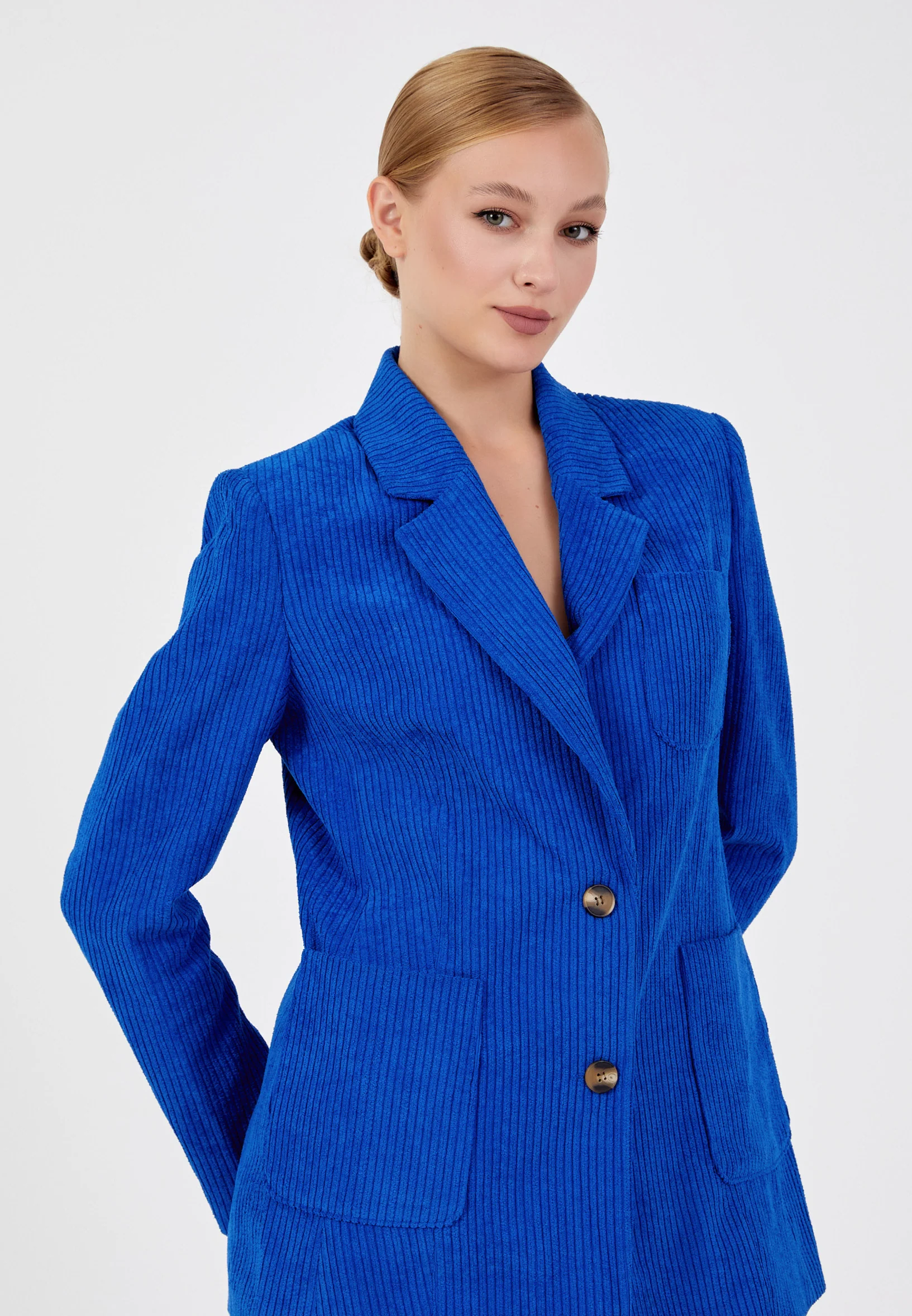 Polyester Solid Color Regular Coat ber23k1124 - Image 14