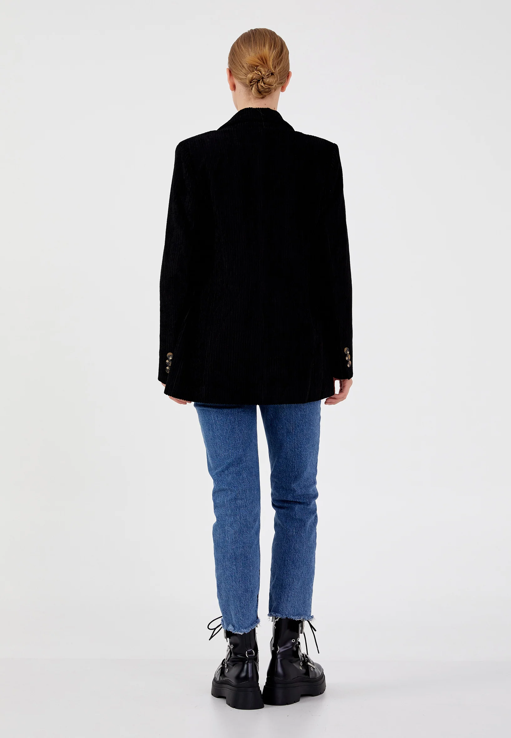 Polyester Solid Color Regular Coat ber23k1124 - Image 3