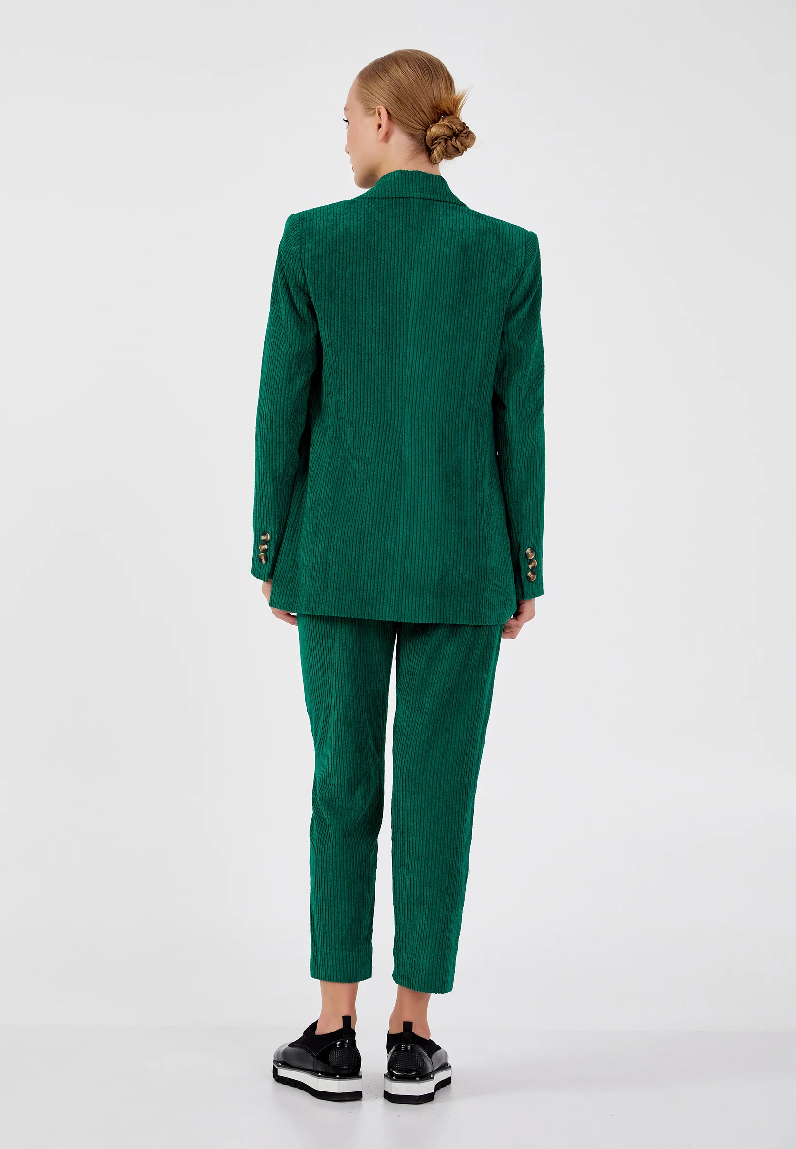 Polyester Solid Color Regular Coat ber23k1124 - Image 7