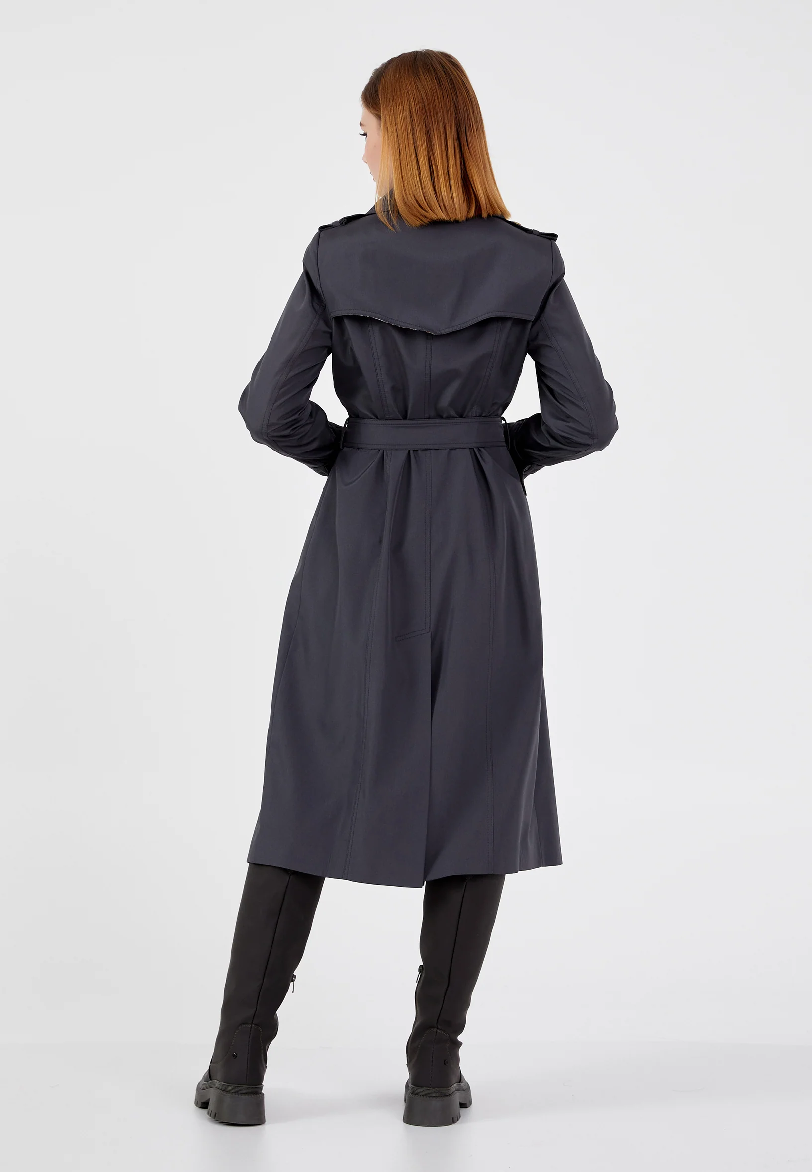 Polyester Solid Color Regular Coat brp0157 - Image 2