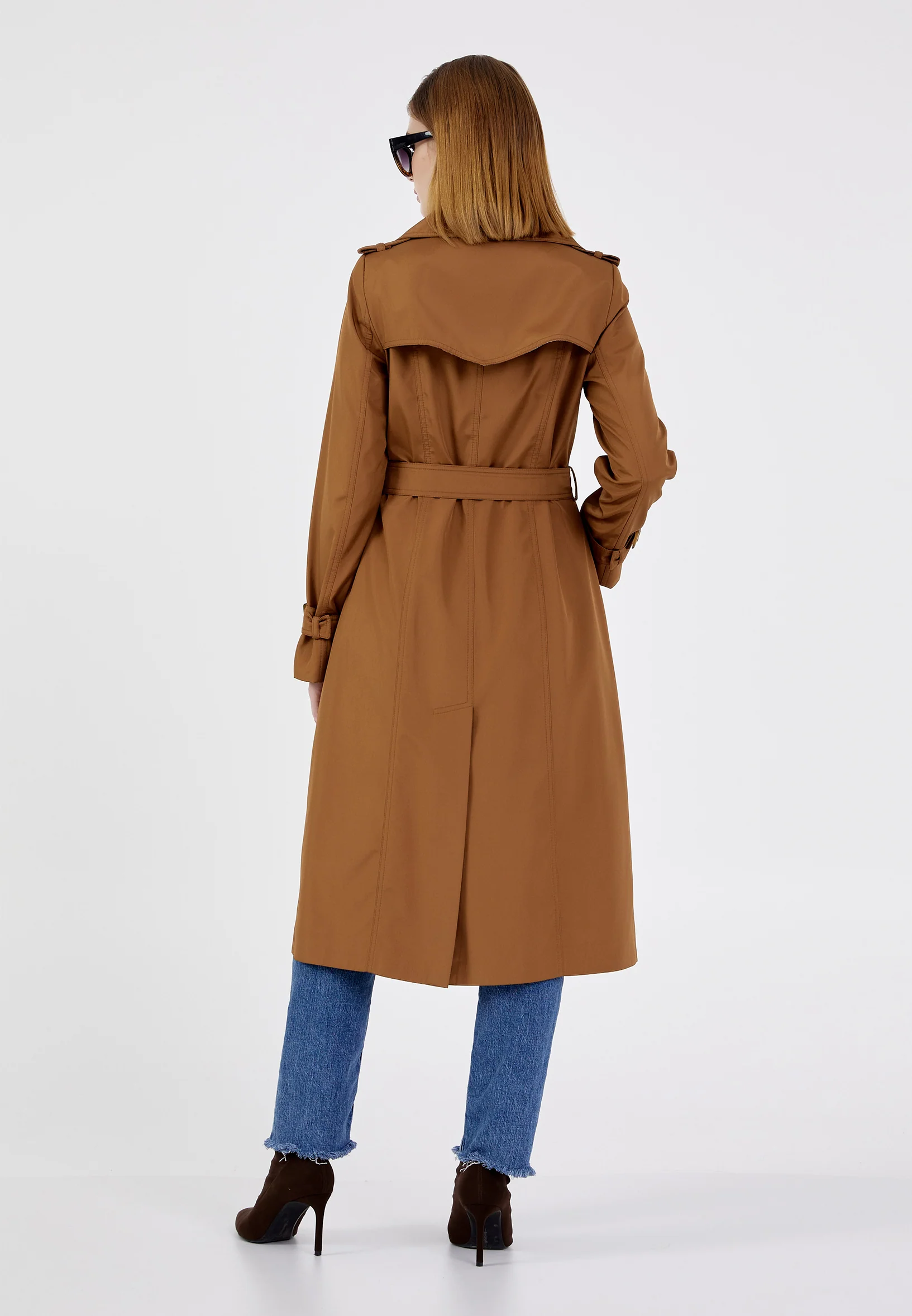 Polyester Solid Color Regular Coat brp0157 - Image 6