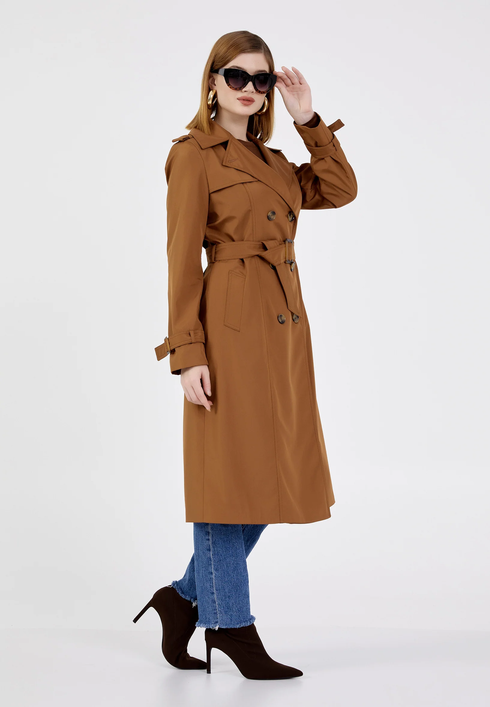 Polyester Solid Color Regular Coat brp0157 - Image 7