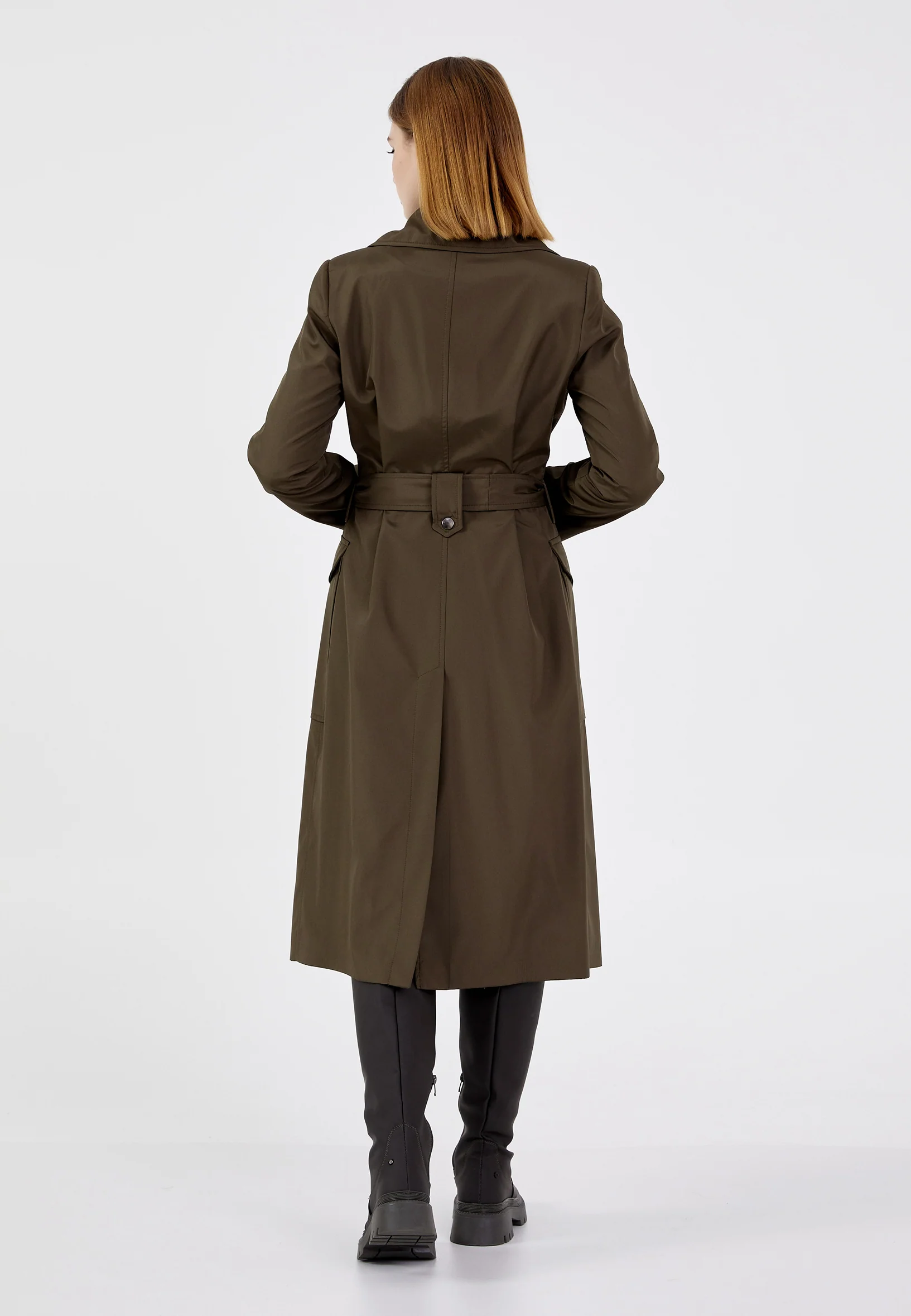 Polyester Solid Color Regular Coat brp0350 - Image 2