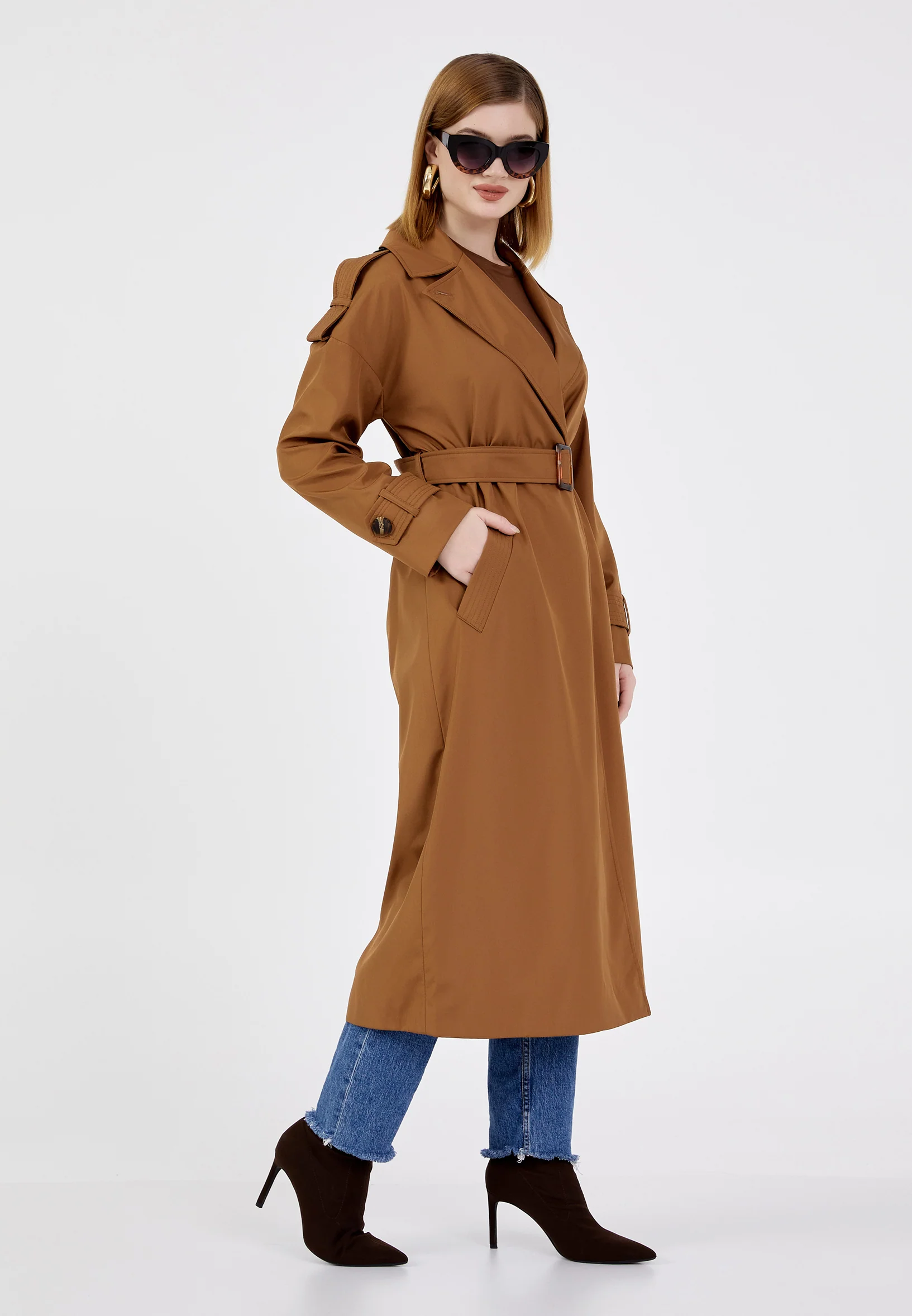 Polyester Solid Color Regular Coat brp0351 - Image 11
