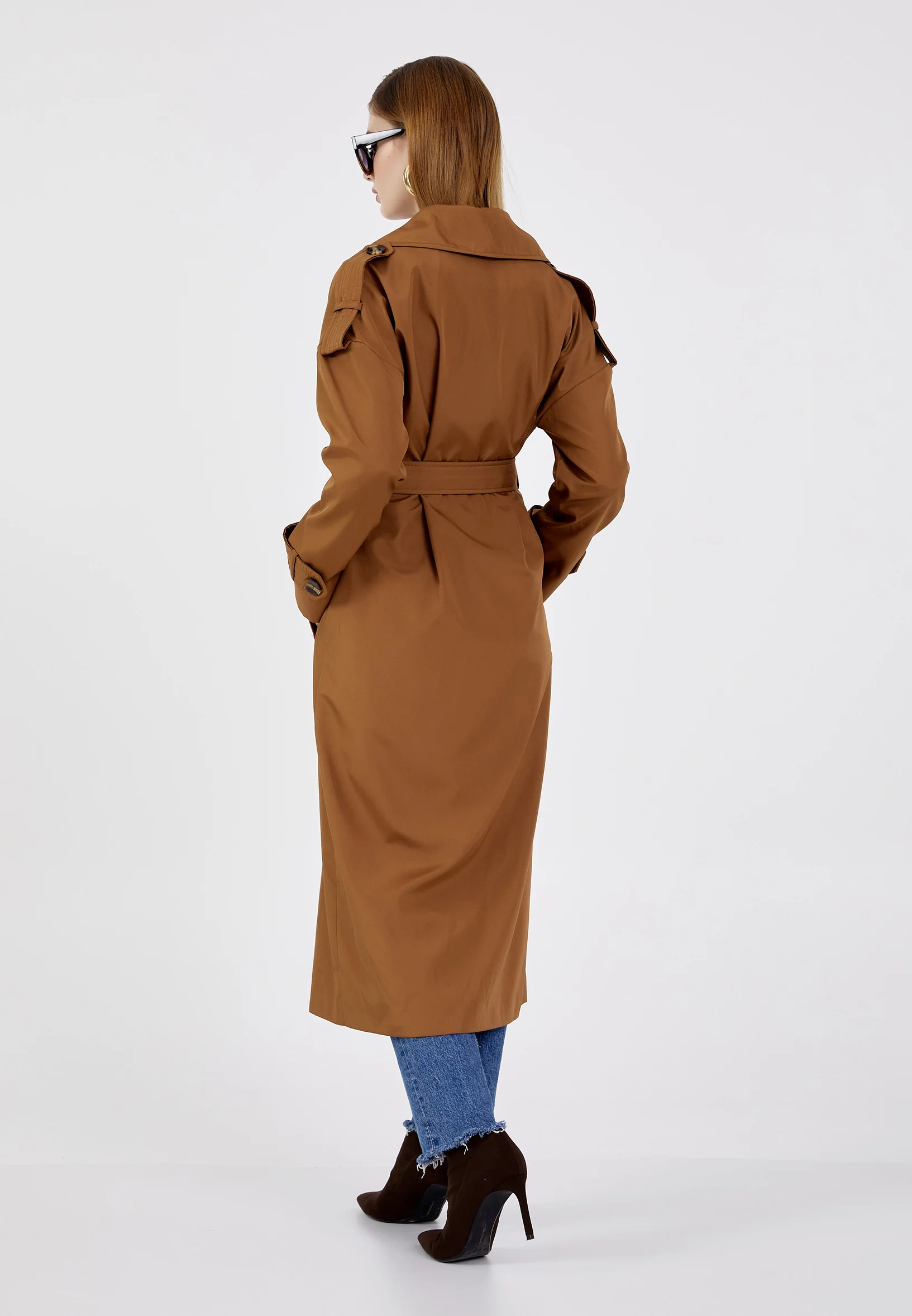 Polyester Solid Color Regular Coat brp0351 - Image 12