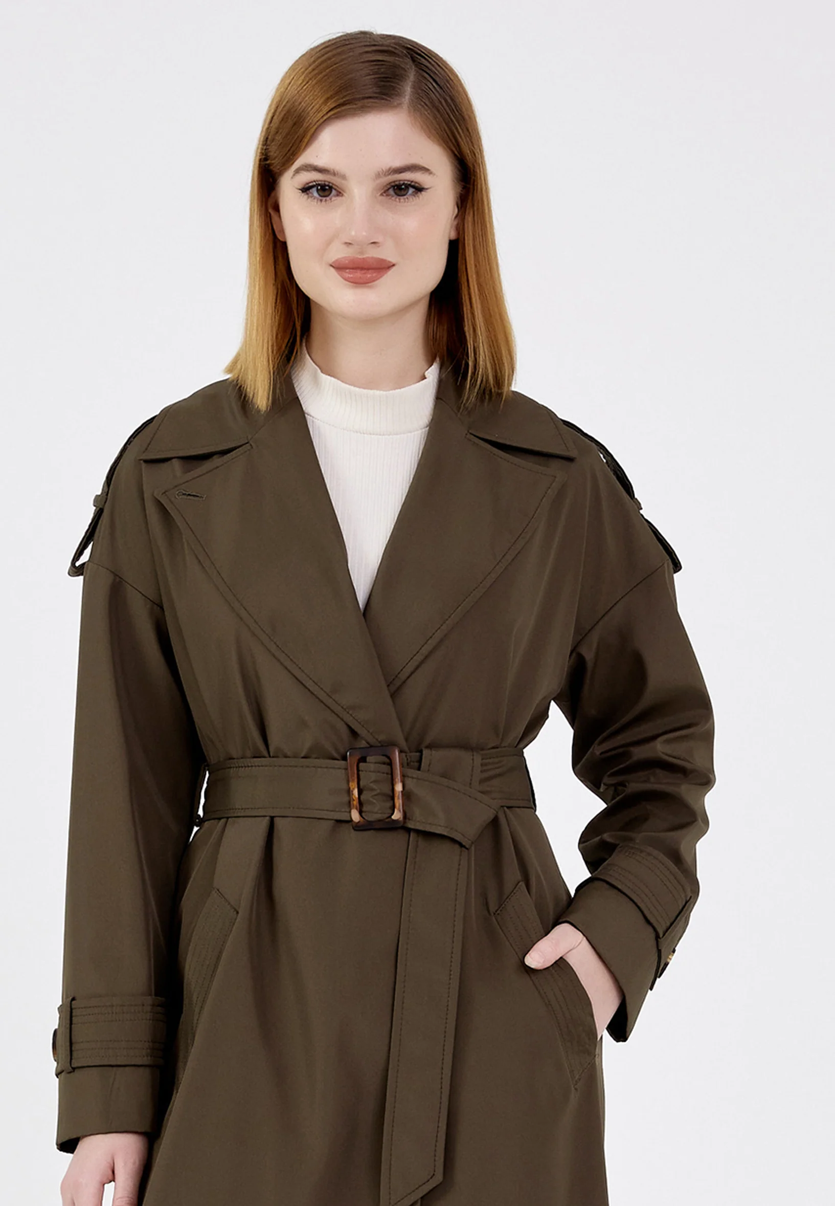 Polyester Solid Color Regular Coat brp0351 - Image 13