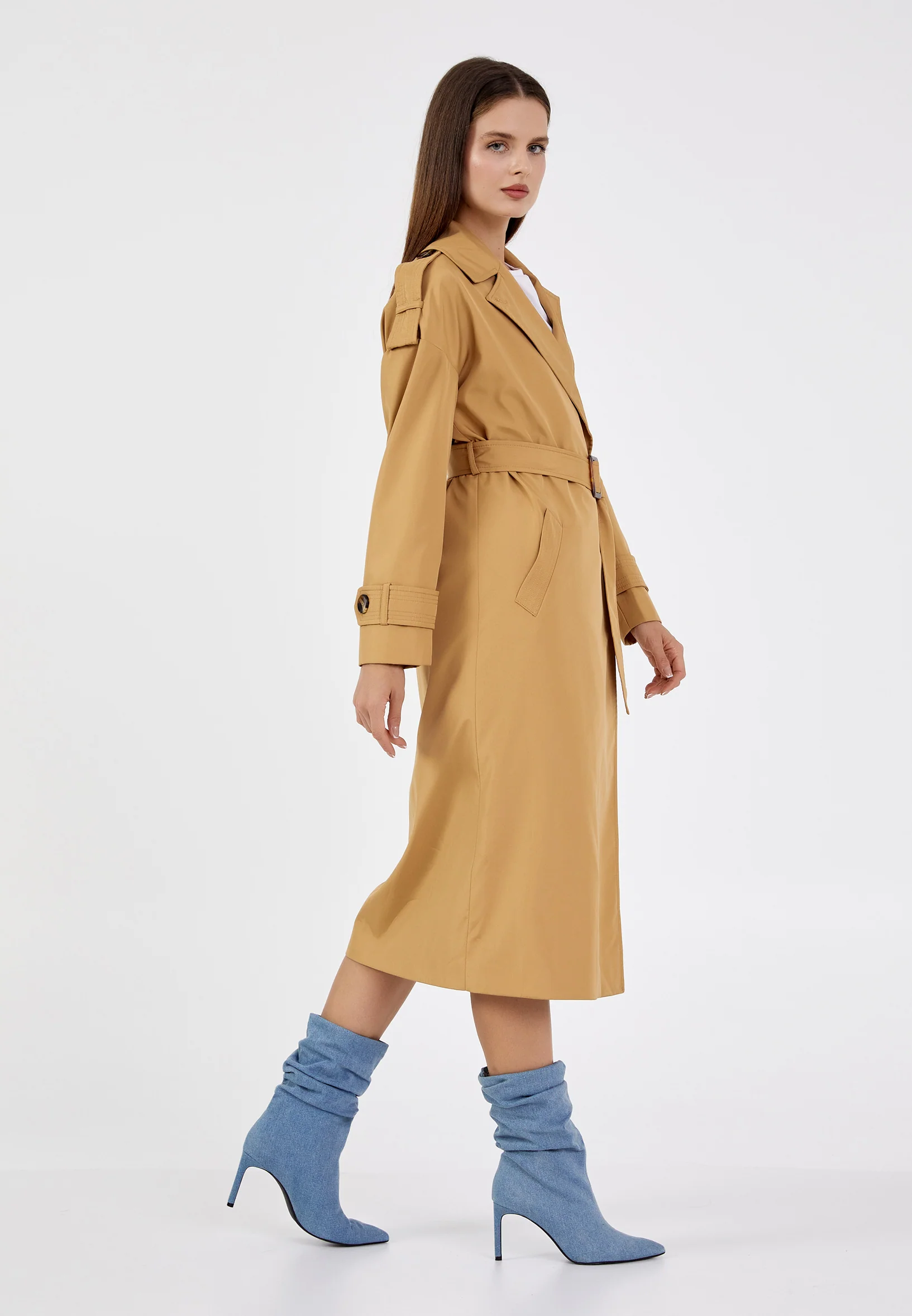Polyester Solid Color Regular Coat brp0351 - Image 19