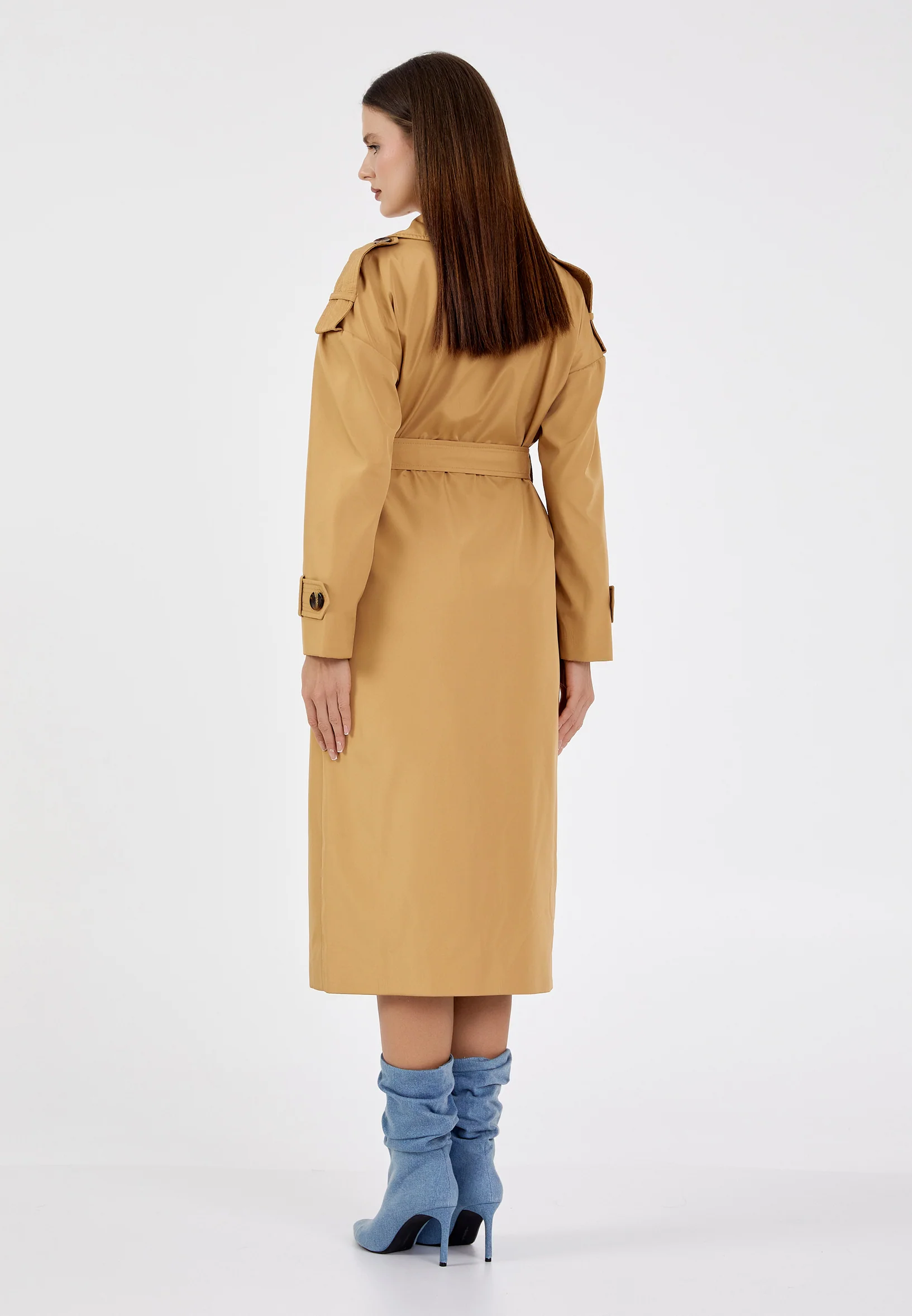 Polyester Solid Color Regular Coat brp0351 - Image 20