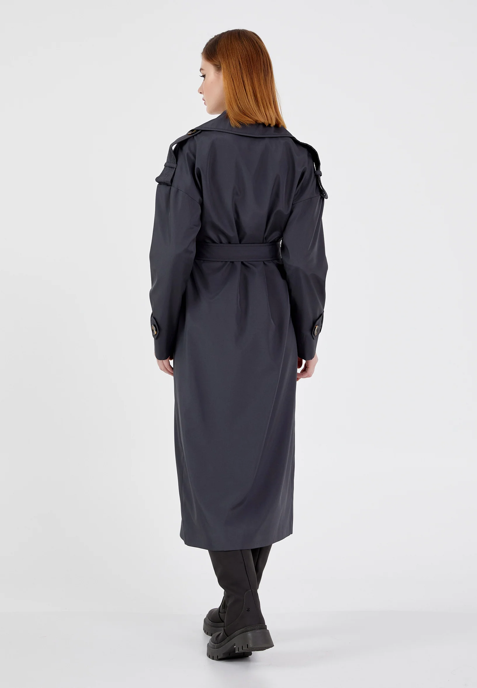 Polyester Solid Color Regular Coat brp0351 - Image 4