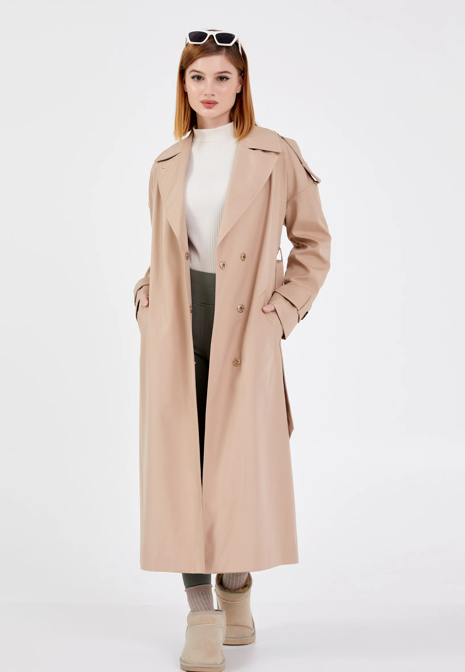 Polyester Solid Color Regular Coat brp0351 - Image 6