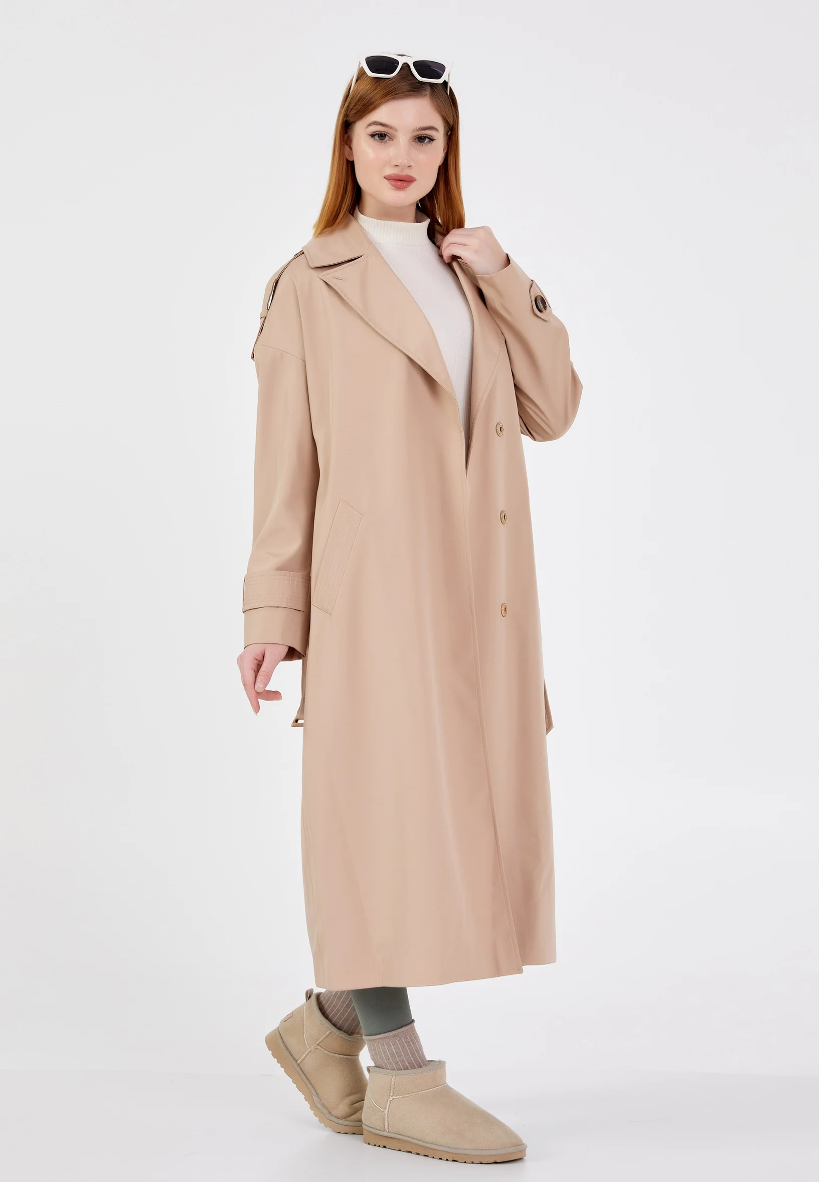 Polyester Solid Color Regular Coat brp0351 - Image 7