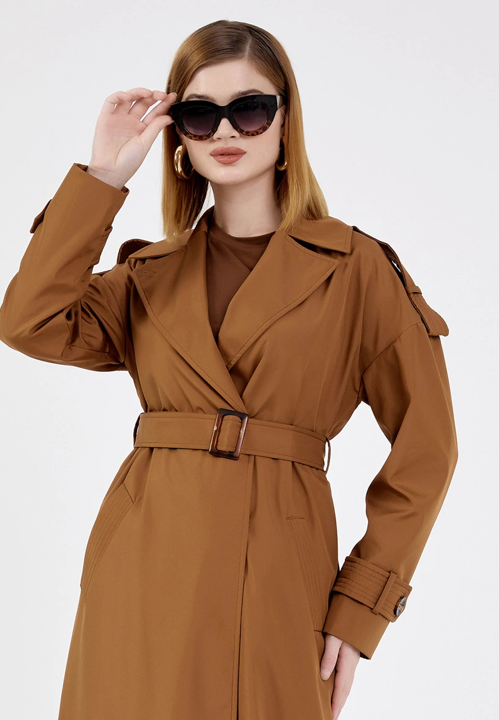 Polyester Solid Color Regular Coat brp0351 - Image 9