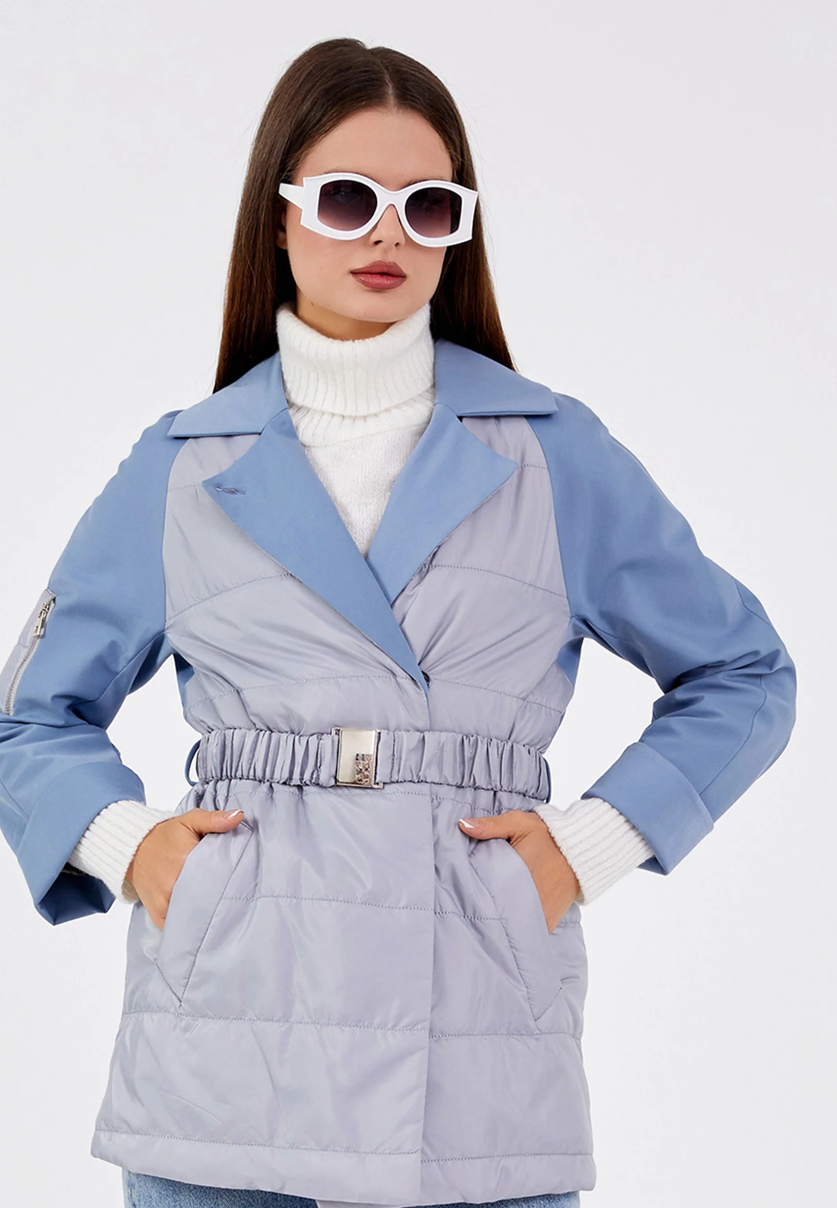 Polyester Solid Color Regular Coat cln2216