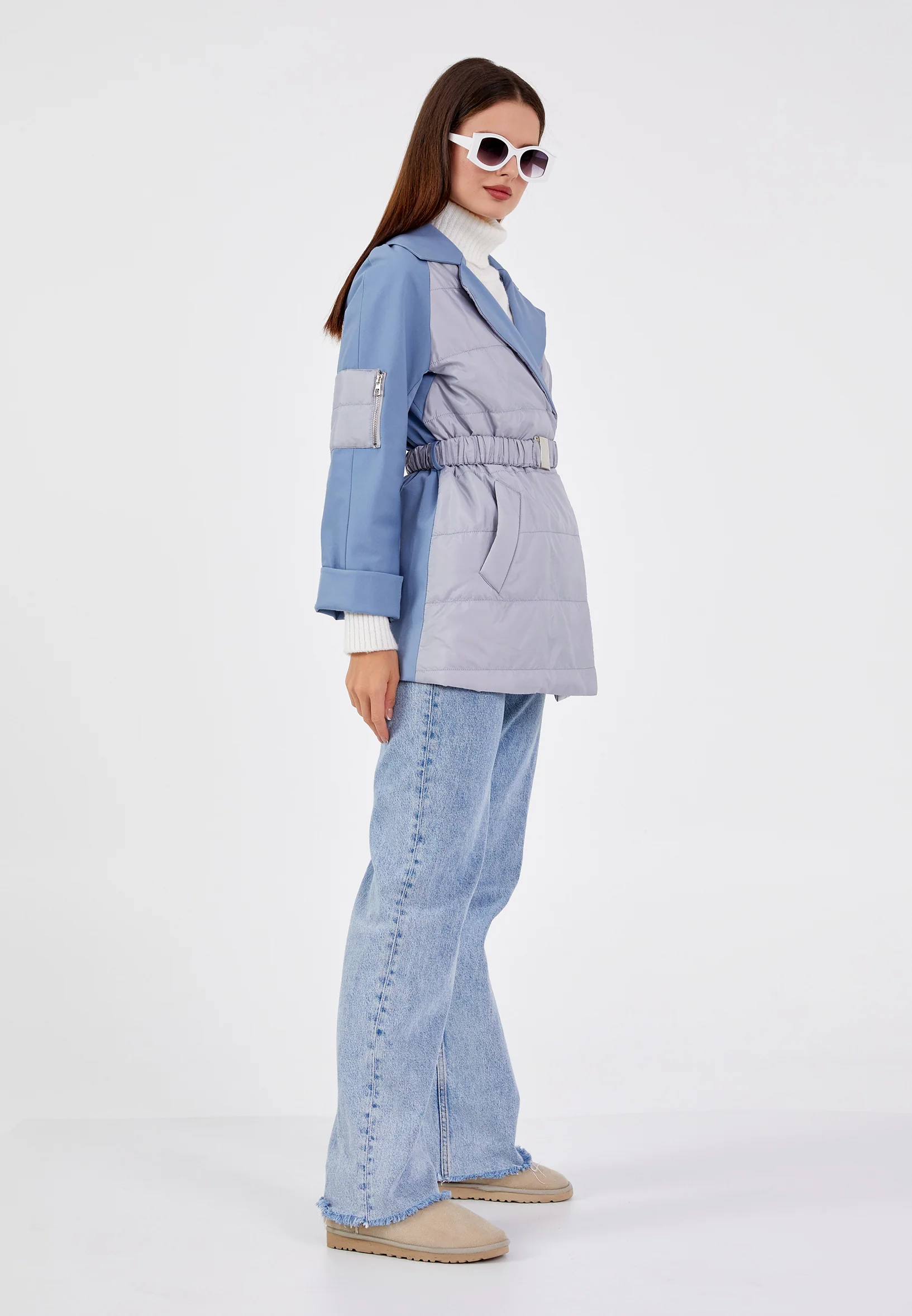Polyester Solid Color Regular Coat cln2216 - Image 3