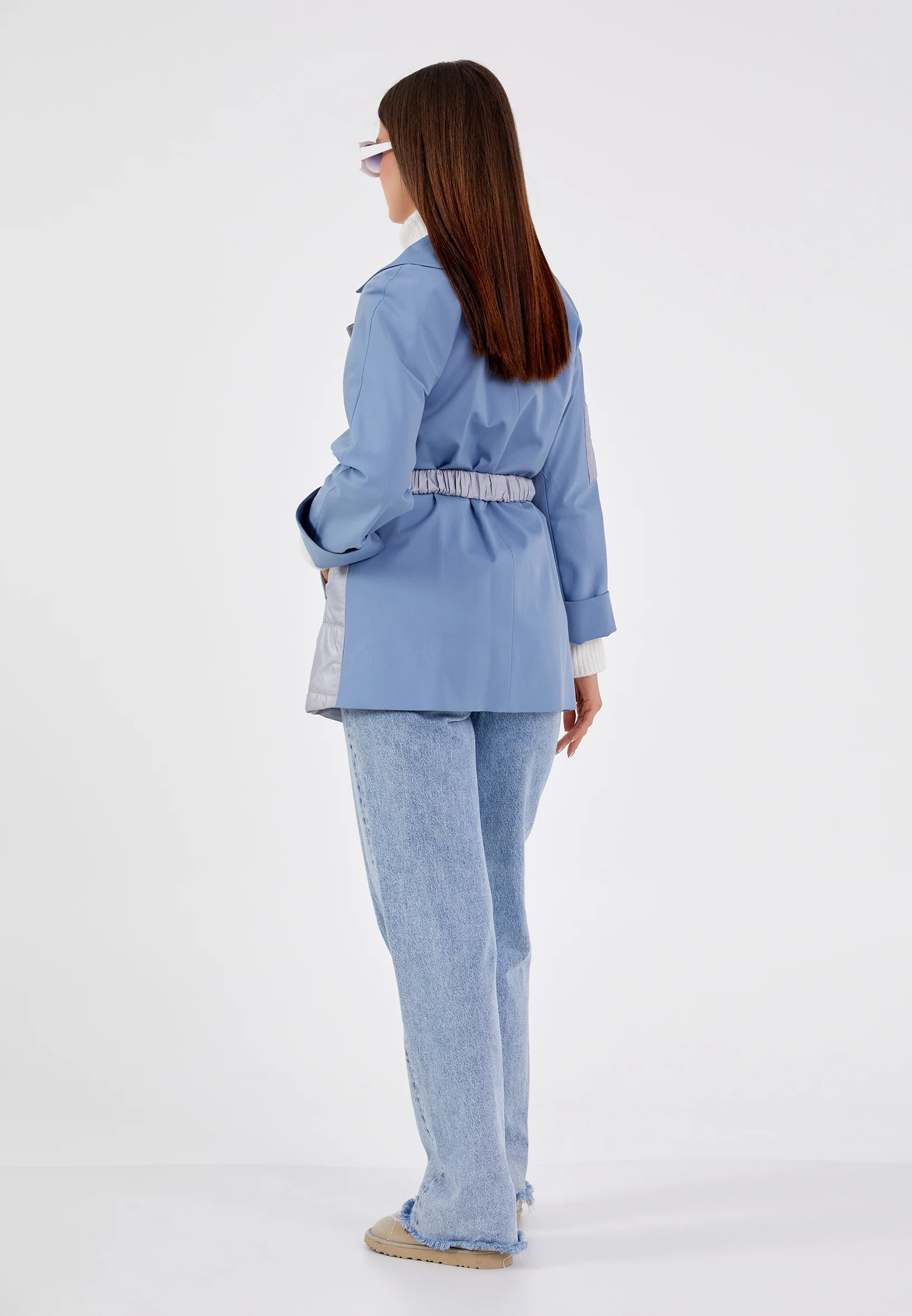 Polyester Solid Color Regular Coat cln2216 - Image 4
