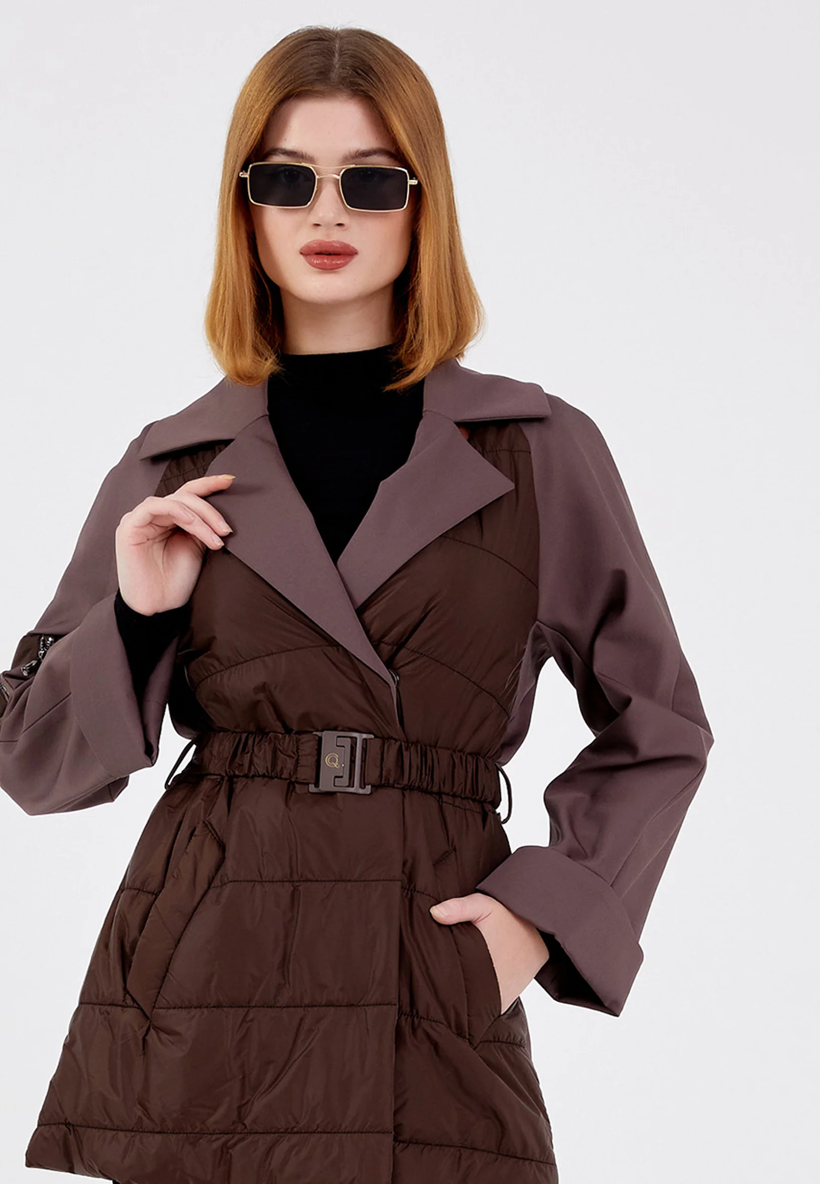 Polyester Solid Color Regular Coat cln2216 - Image 5