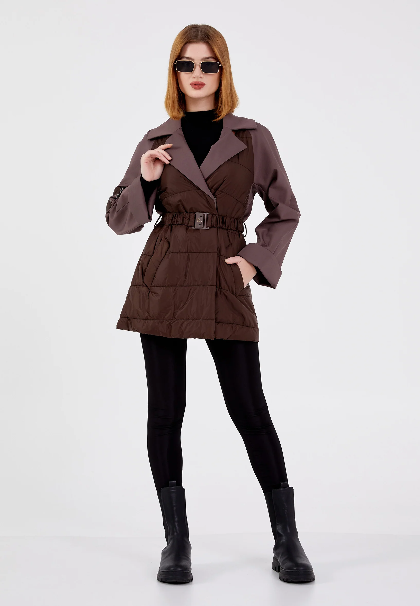 Polyester Solid Color Regular Coat cln2216 - Image 6