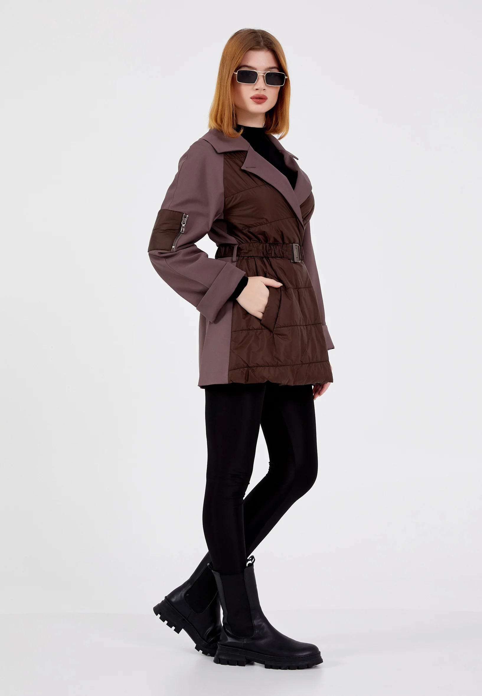 Polyester Solid Color Regular Coat cln2216 - Image 7