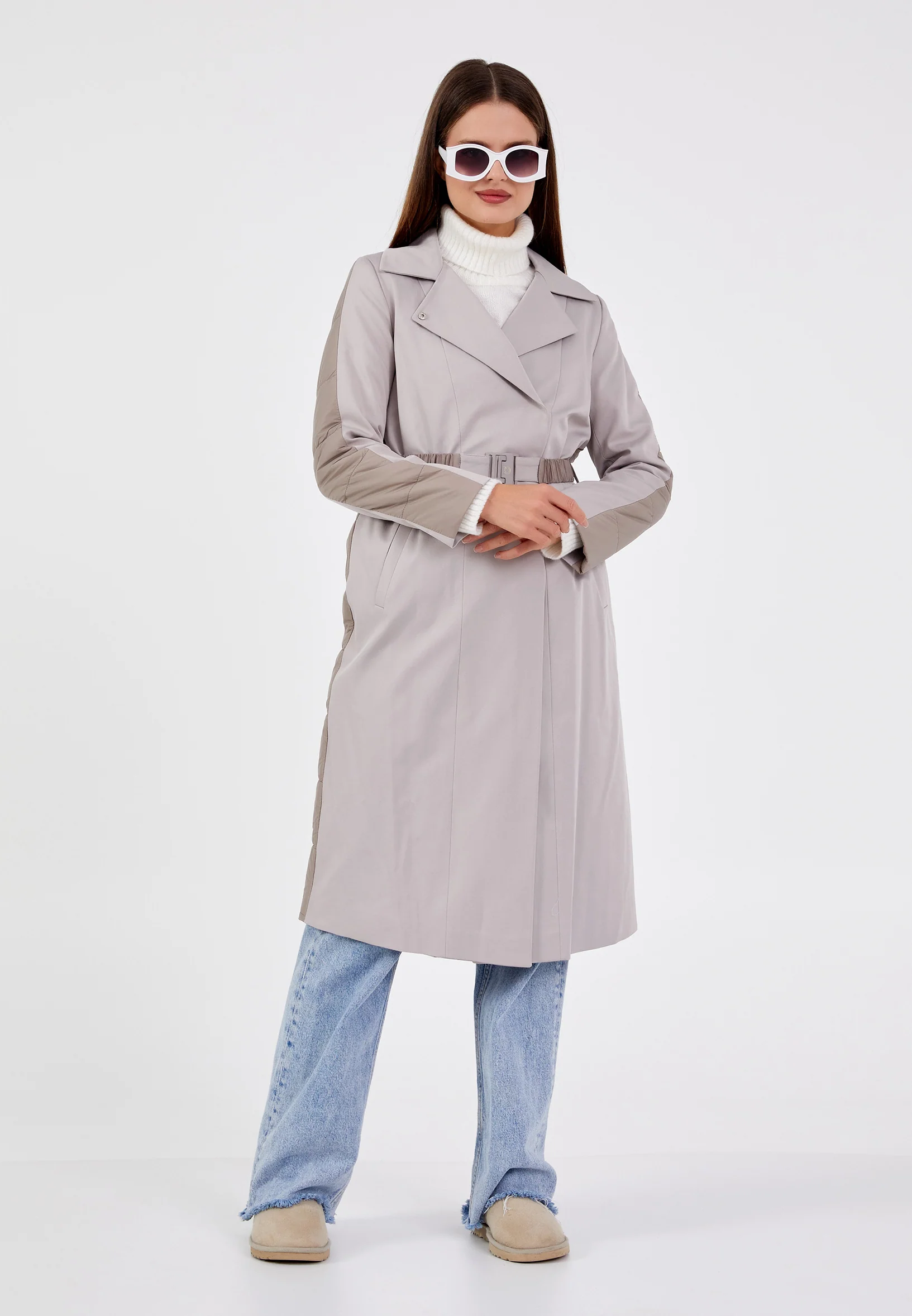 Polyester Solid Color Regular Coat cln2217 - Image 11