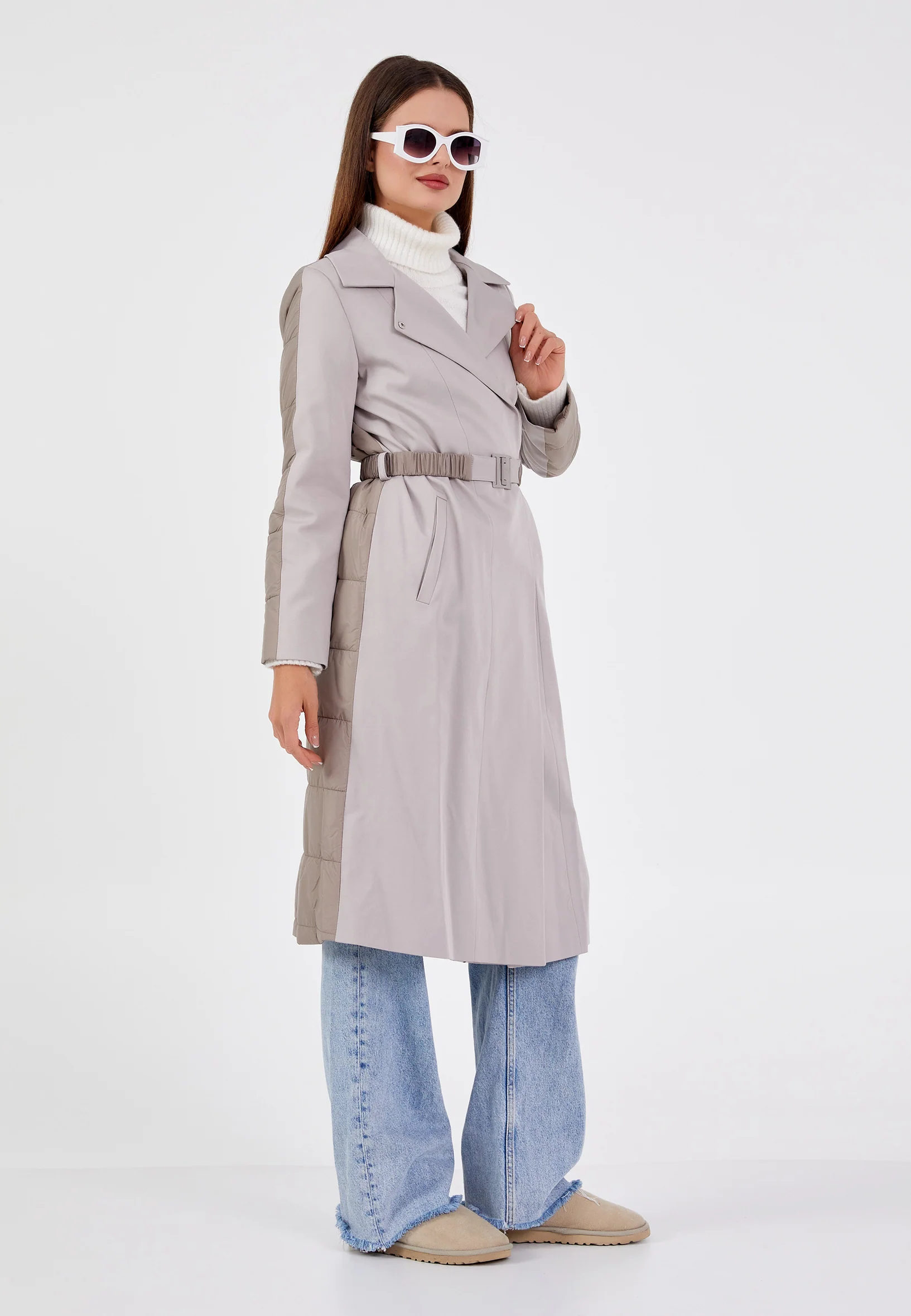 Polyester Solid Color Regular Coat cln2217 - Image 12