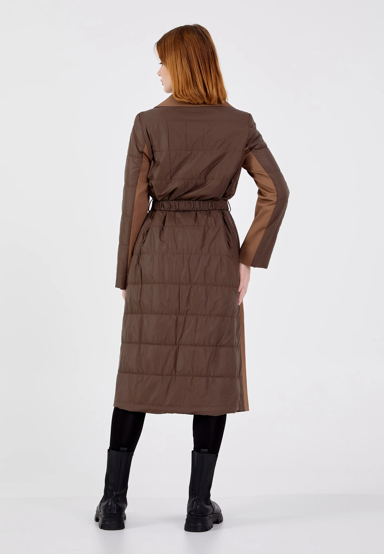 Polyester Solid Color Regular Coat cln2217 - Image 4