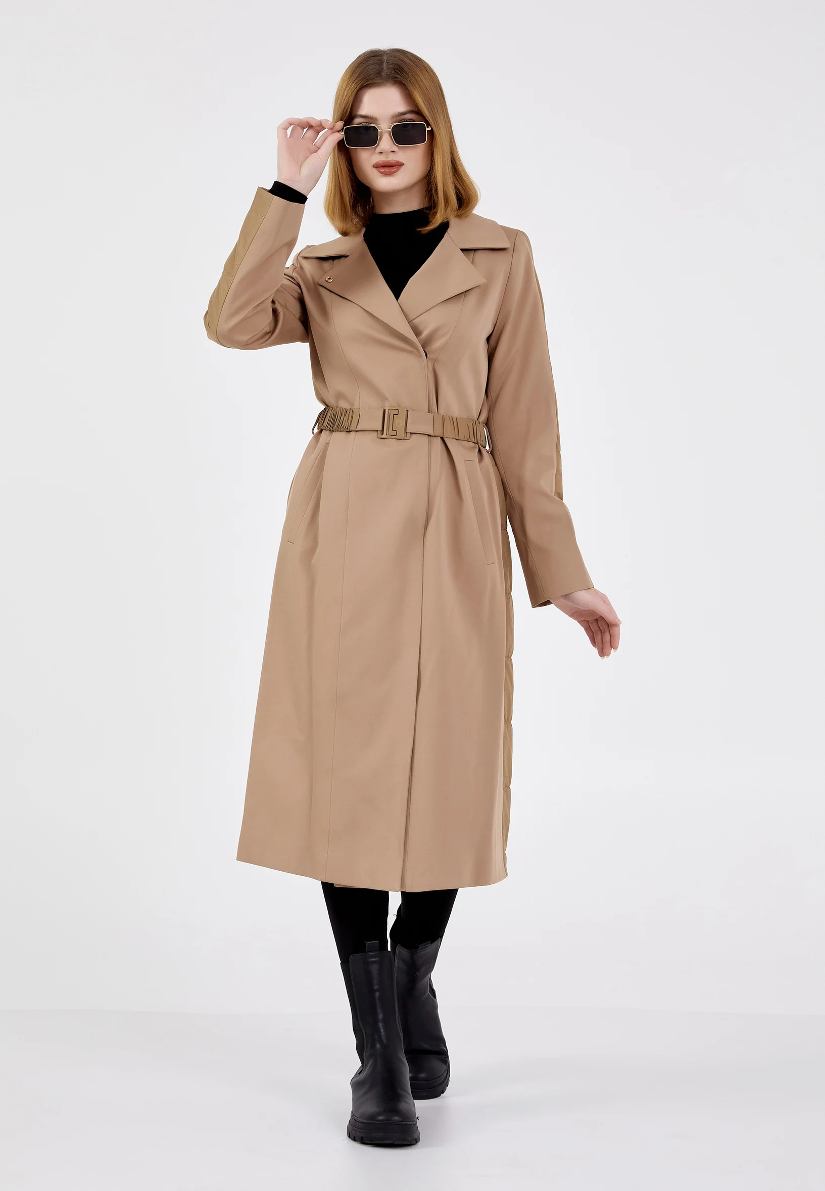 Polyester Solid Color Regular Coat cln2217 - Image 7