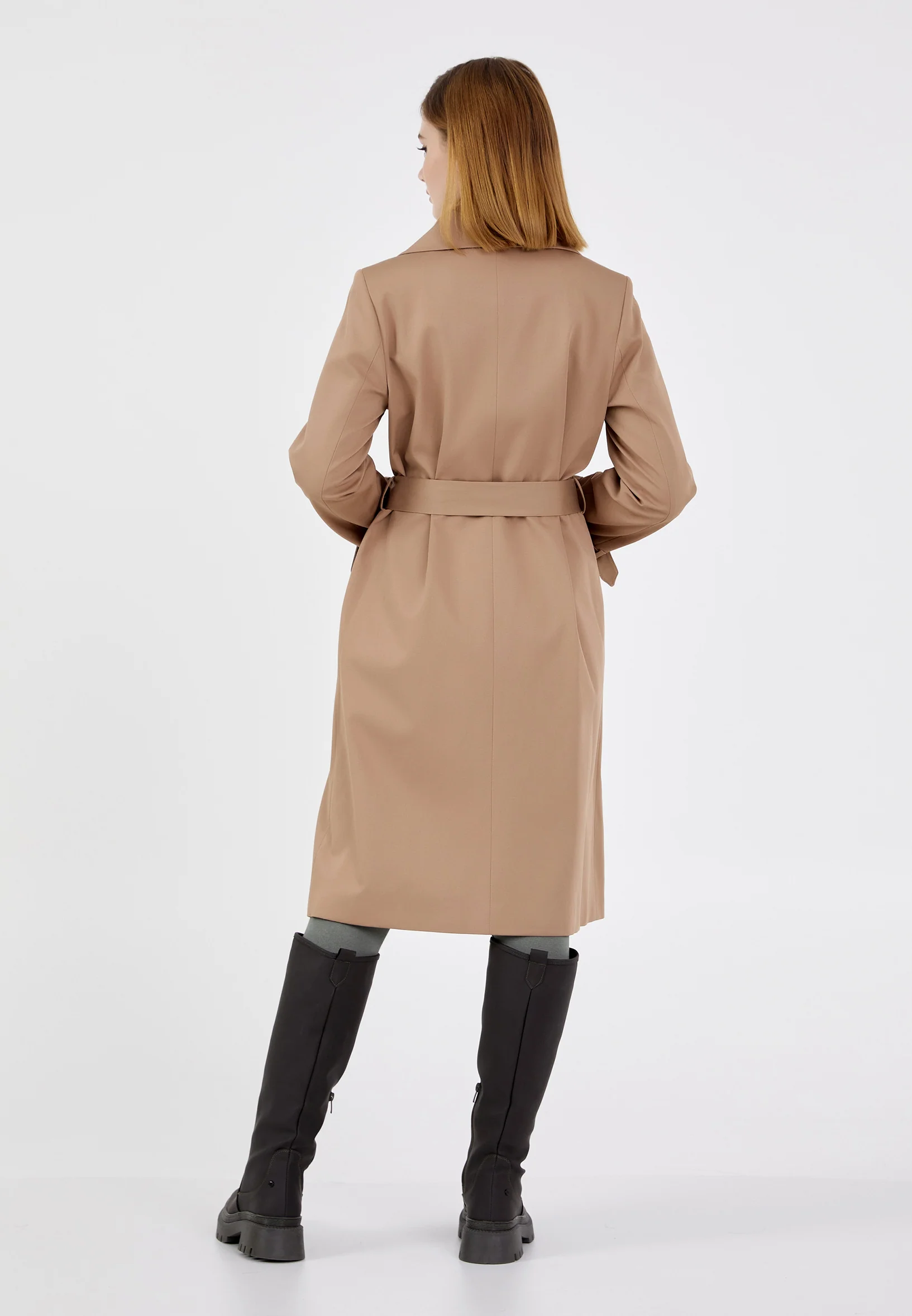 Polyester Solid Color Regular Coat cln2235 - Image 4