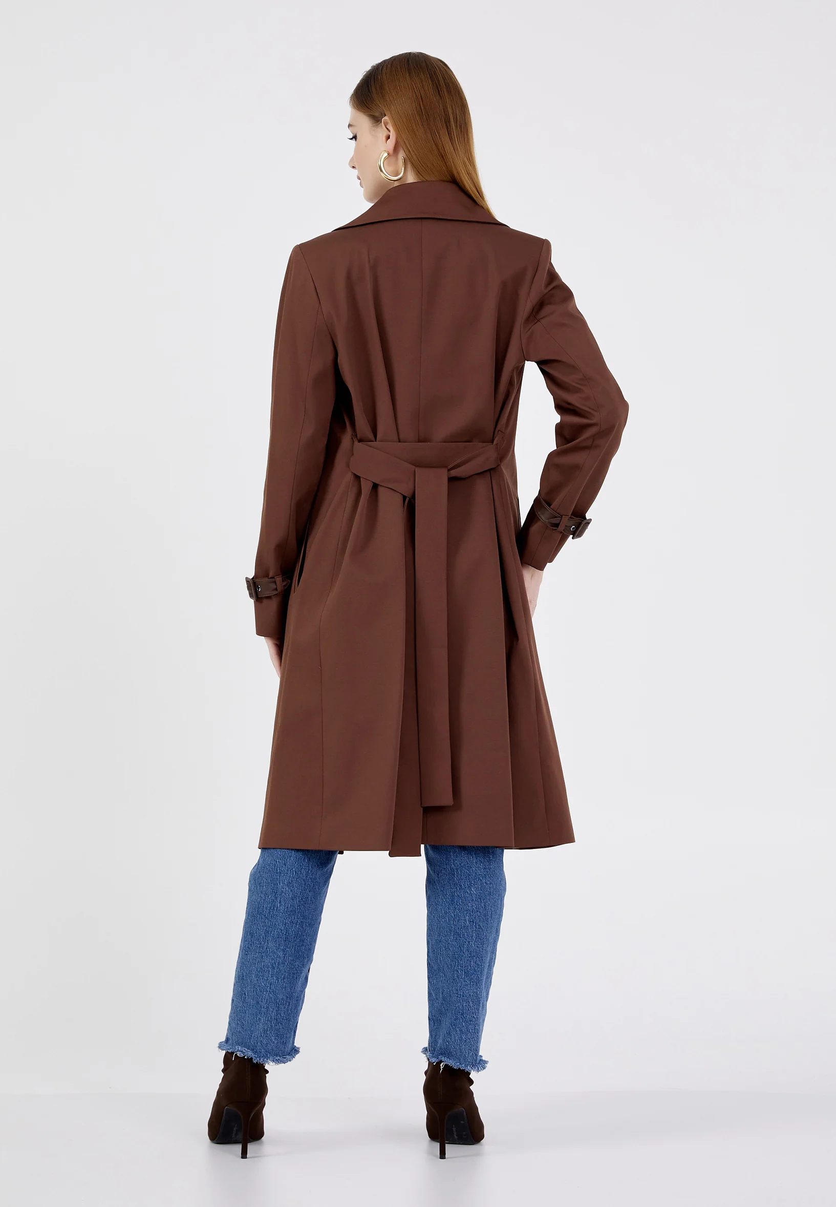 Polyester Solid Color Regular Coat cln2235 - Image 8