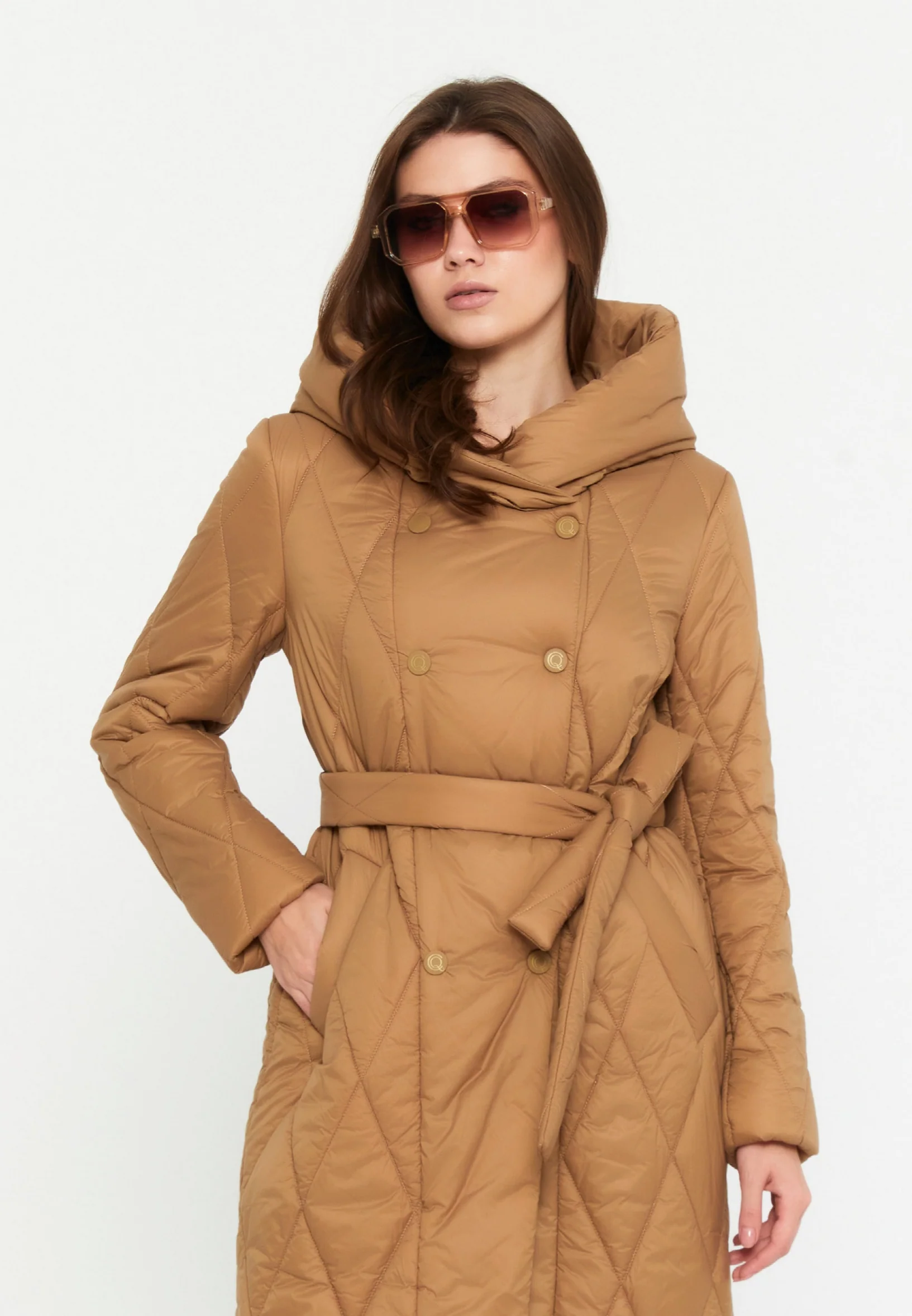 Polyester Solid Color Regular Coat cln2276