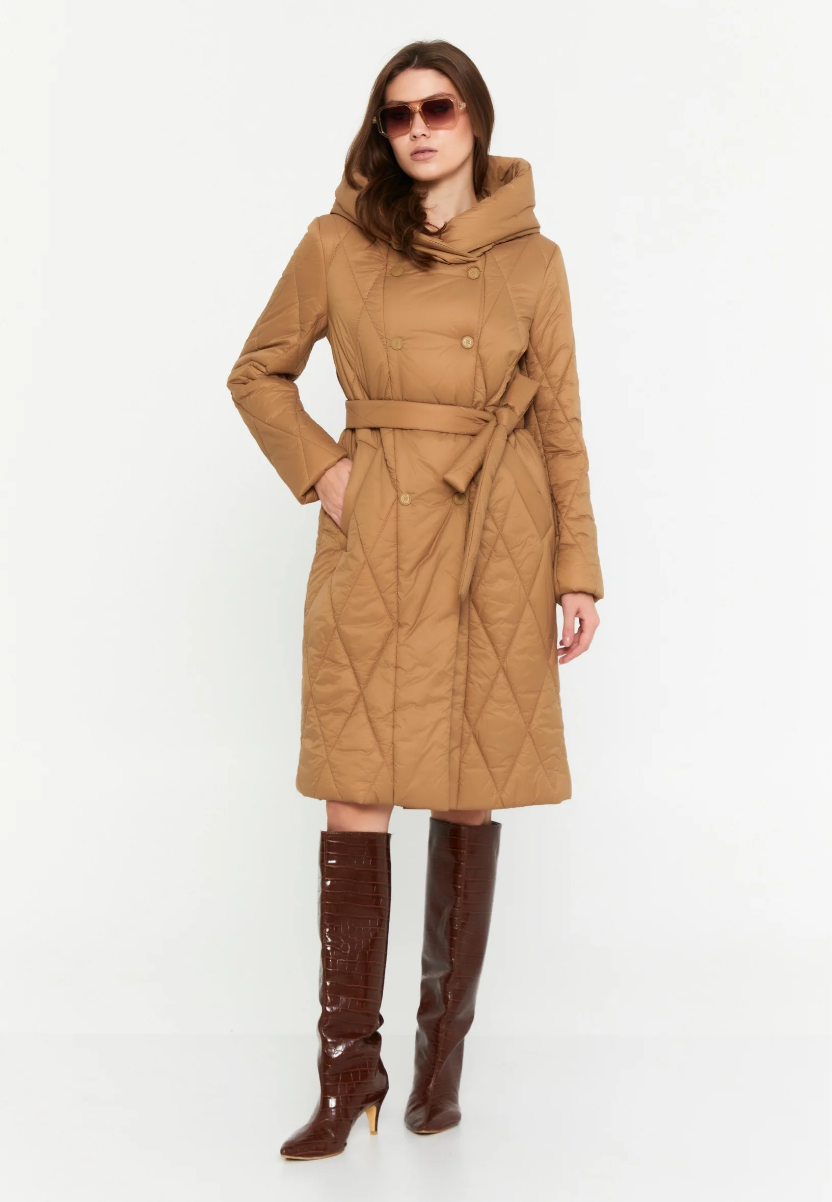 Polyester Solid Color Regular Coat cln2276 - Image 2