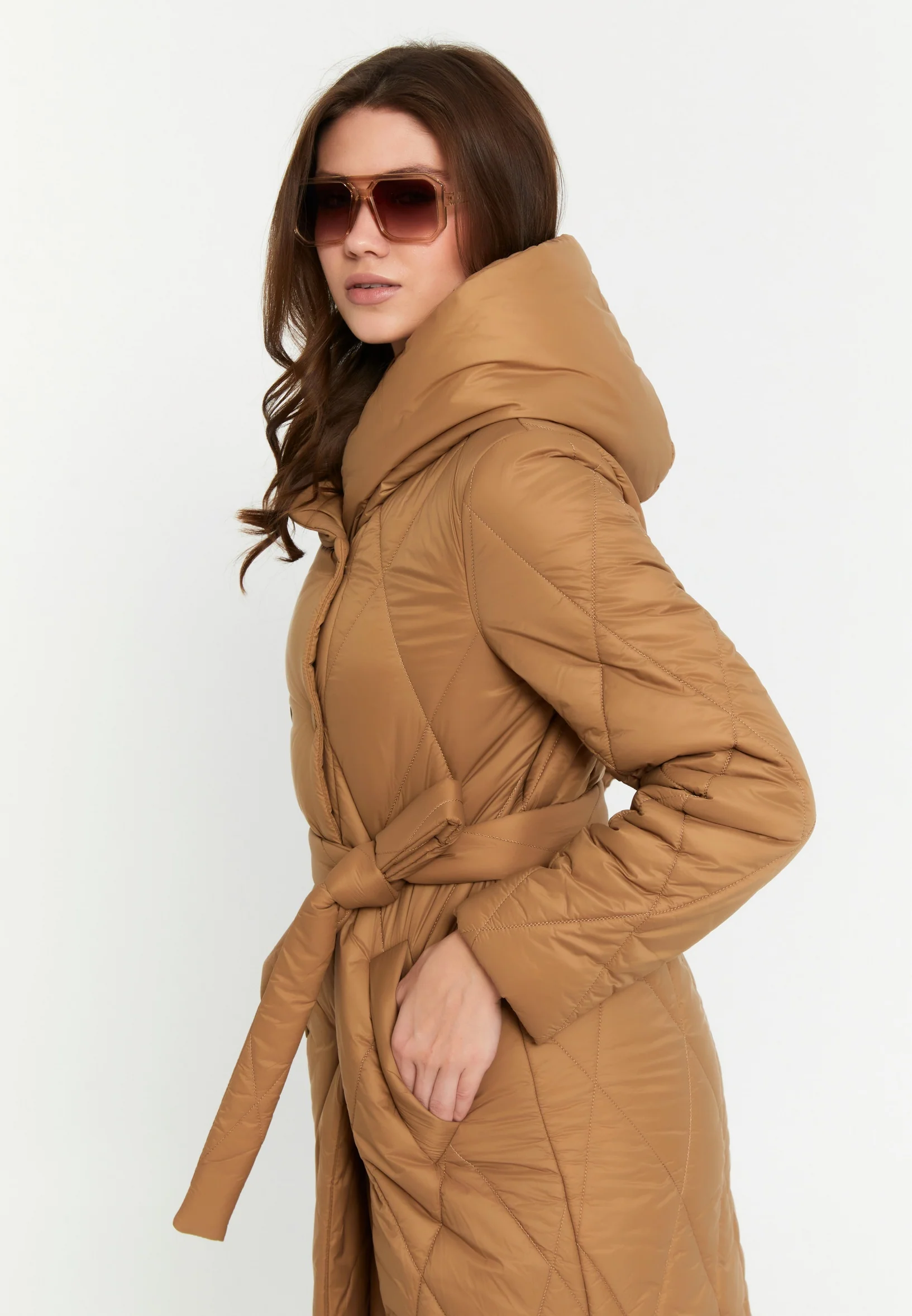 Polyester Solid Color Regular Coat cln2276 - Image 5
