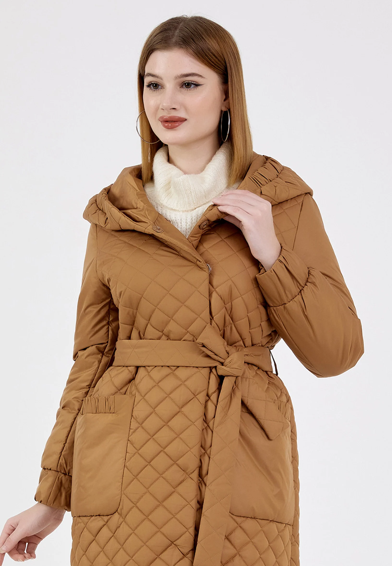Polyester Solid Color Regular Coat cln2374 - Image 13