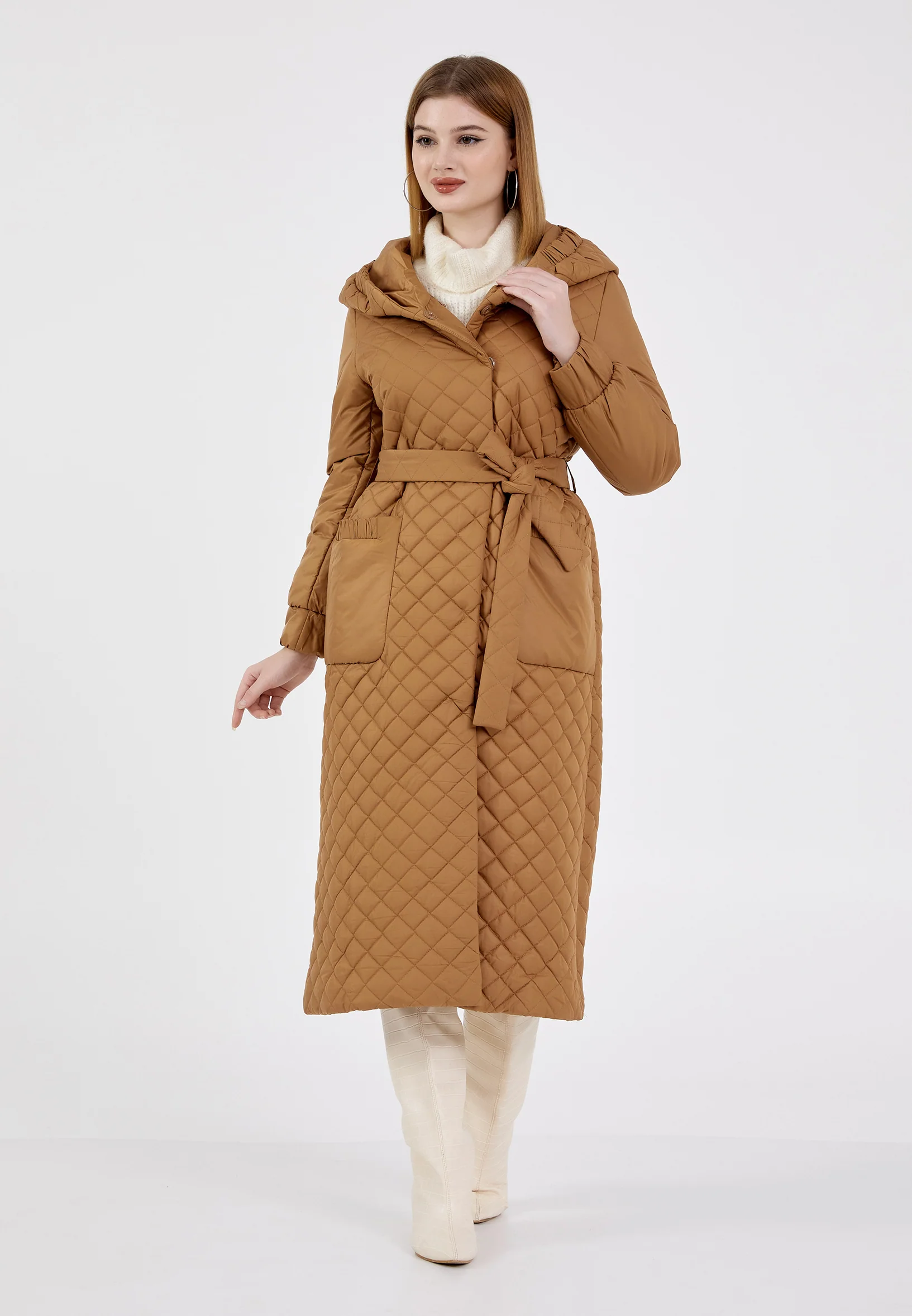 Polyester Solid Color Regular Coat cln2374 - Image 14